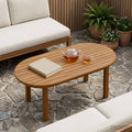 vidaXL Blat stołu 80 x 40 x 3,5 cm Owalny Lite drewno teakowe