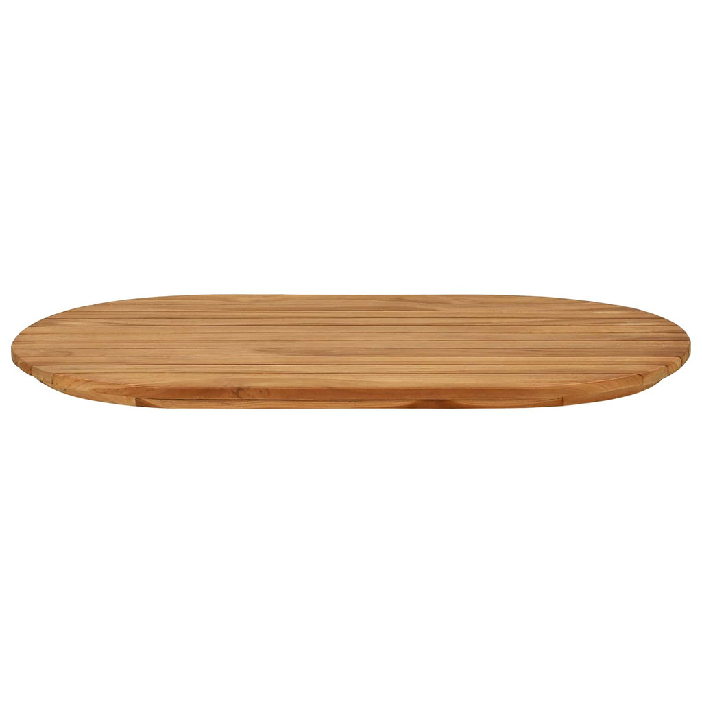 vidaXL Blat stołu 80 x 40 x 3,5 cm Owalny Lite drewno teakowe
