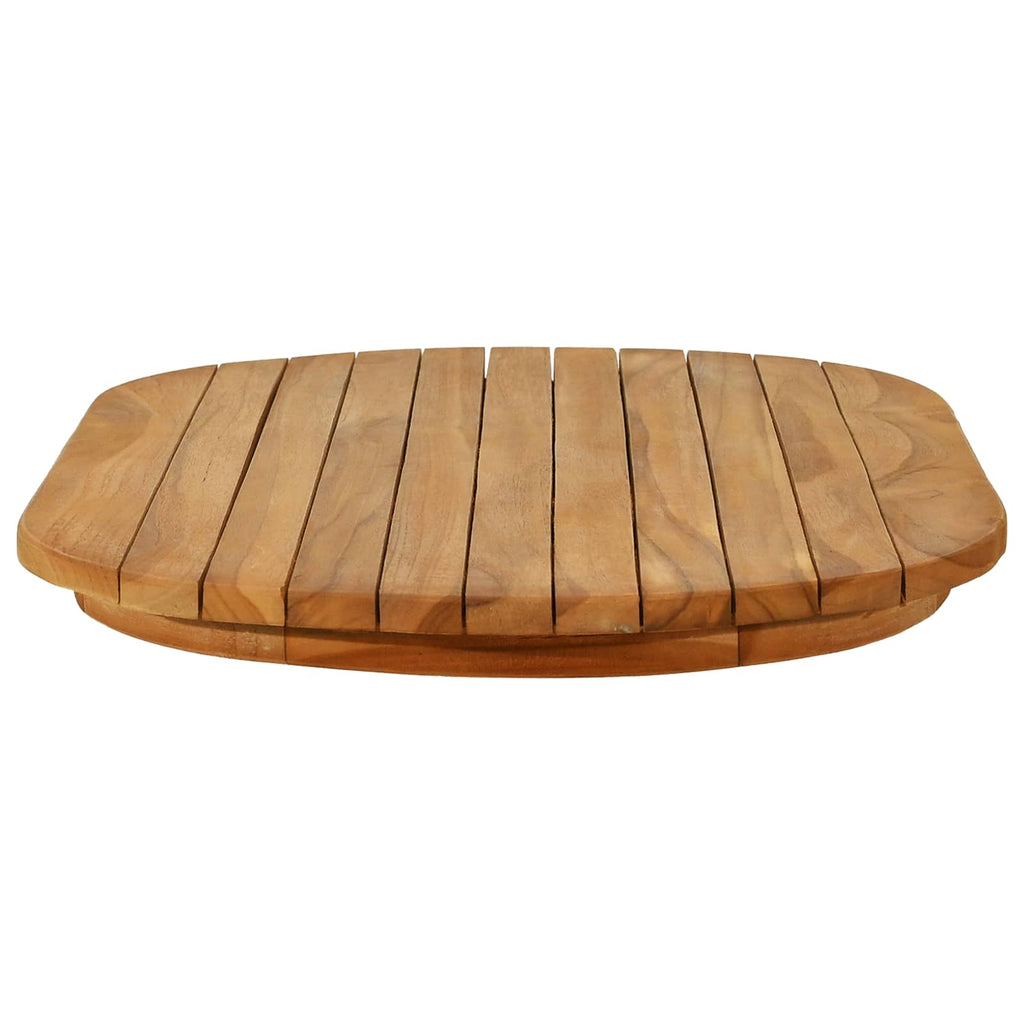 vidaXL Blat stołu 80 x 40 x 3,5 cm Owalny Lite drewno teakowe