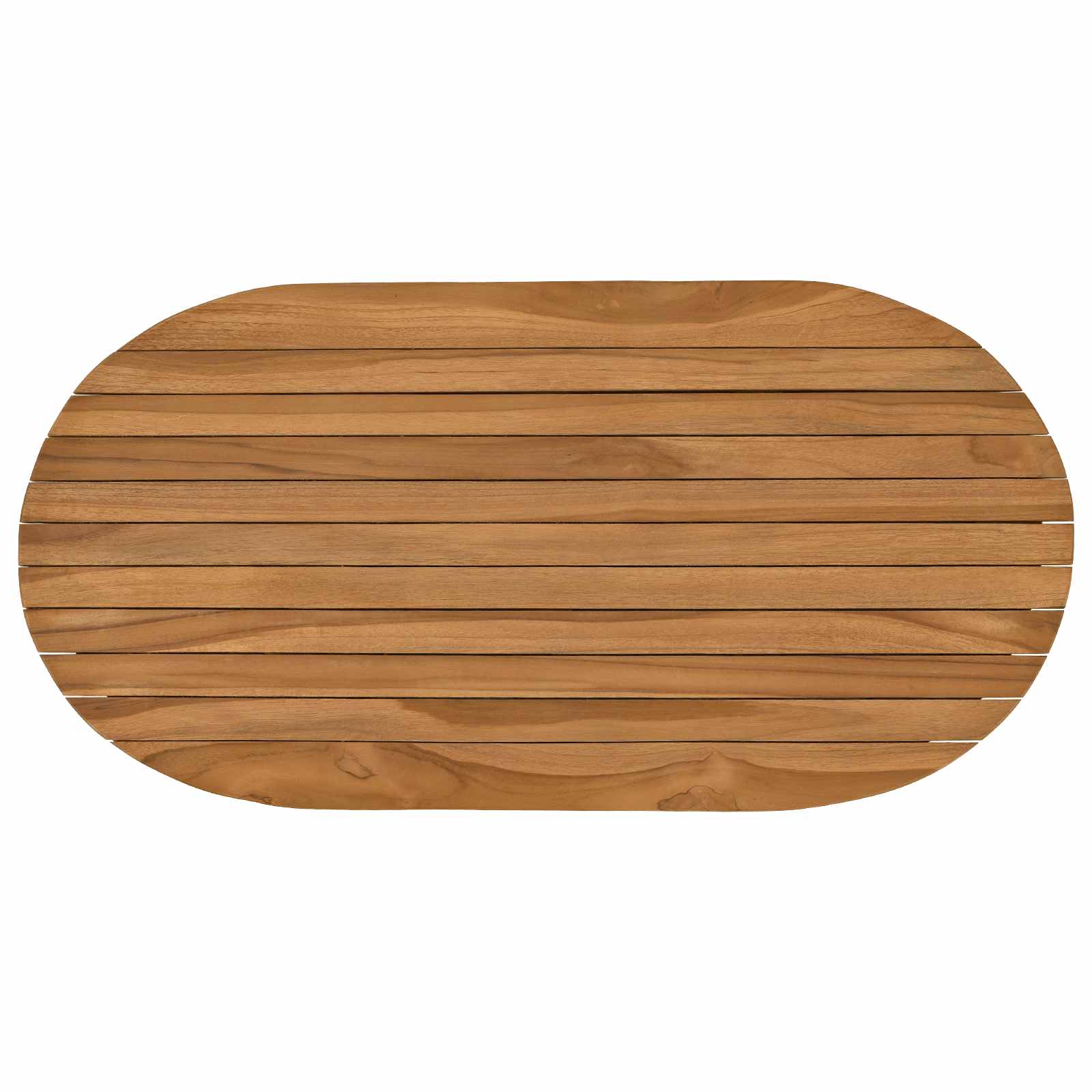 vidaXL Blat stołu 80 x 40 x 3,5 cm Owalny Lite drewno teakowe