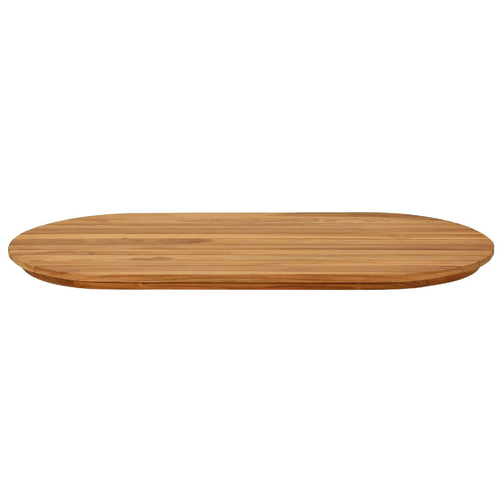 vidaXL Blat stołu 90 x 45 x 3,5 cm Owalny Lite drewno teakowe