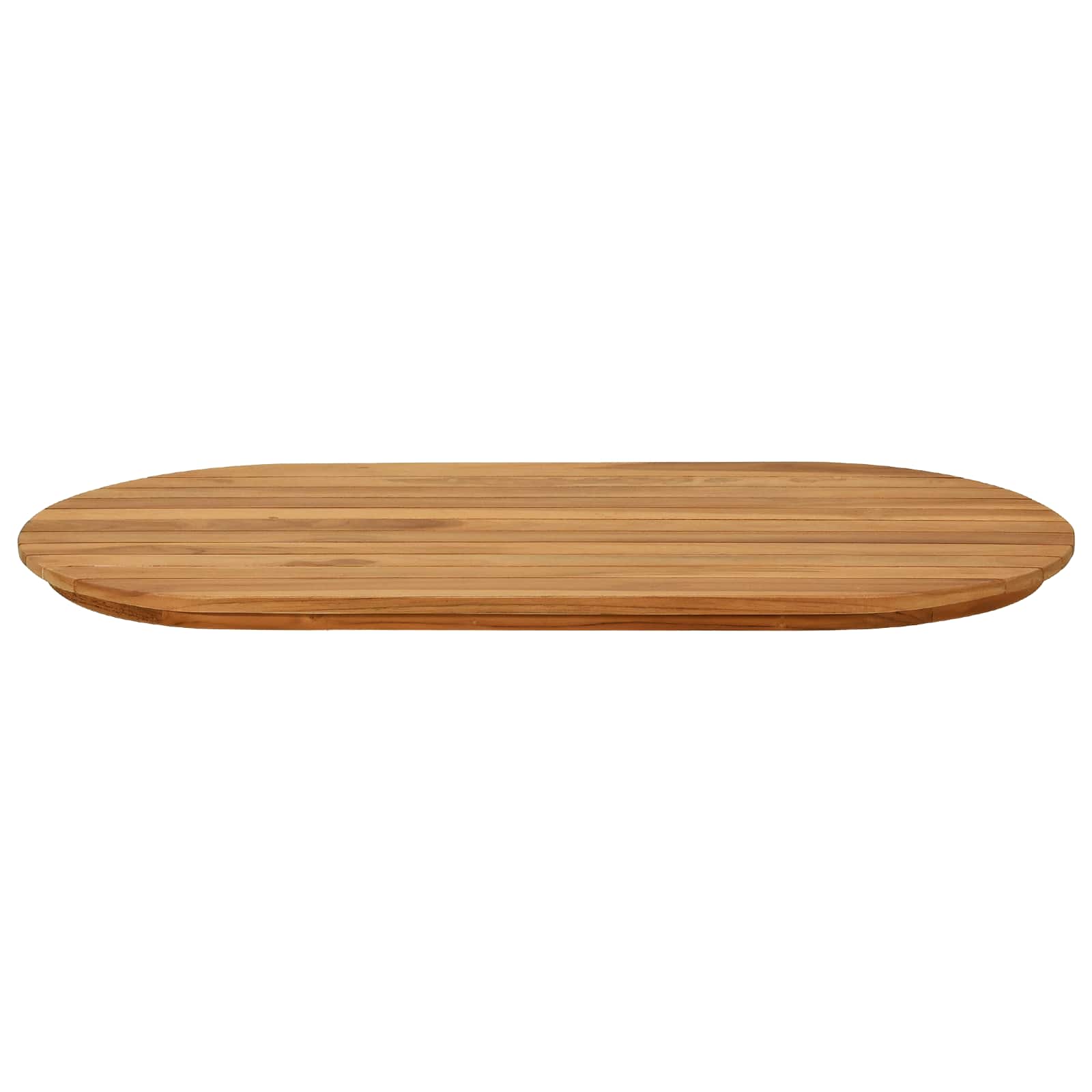 vidaXL Blat stołu 90 x 45 x 3,5 cm Owalny Lite drewno teakowe