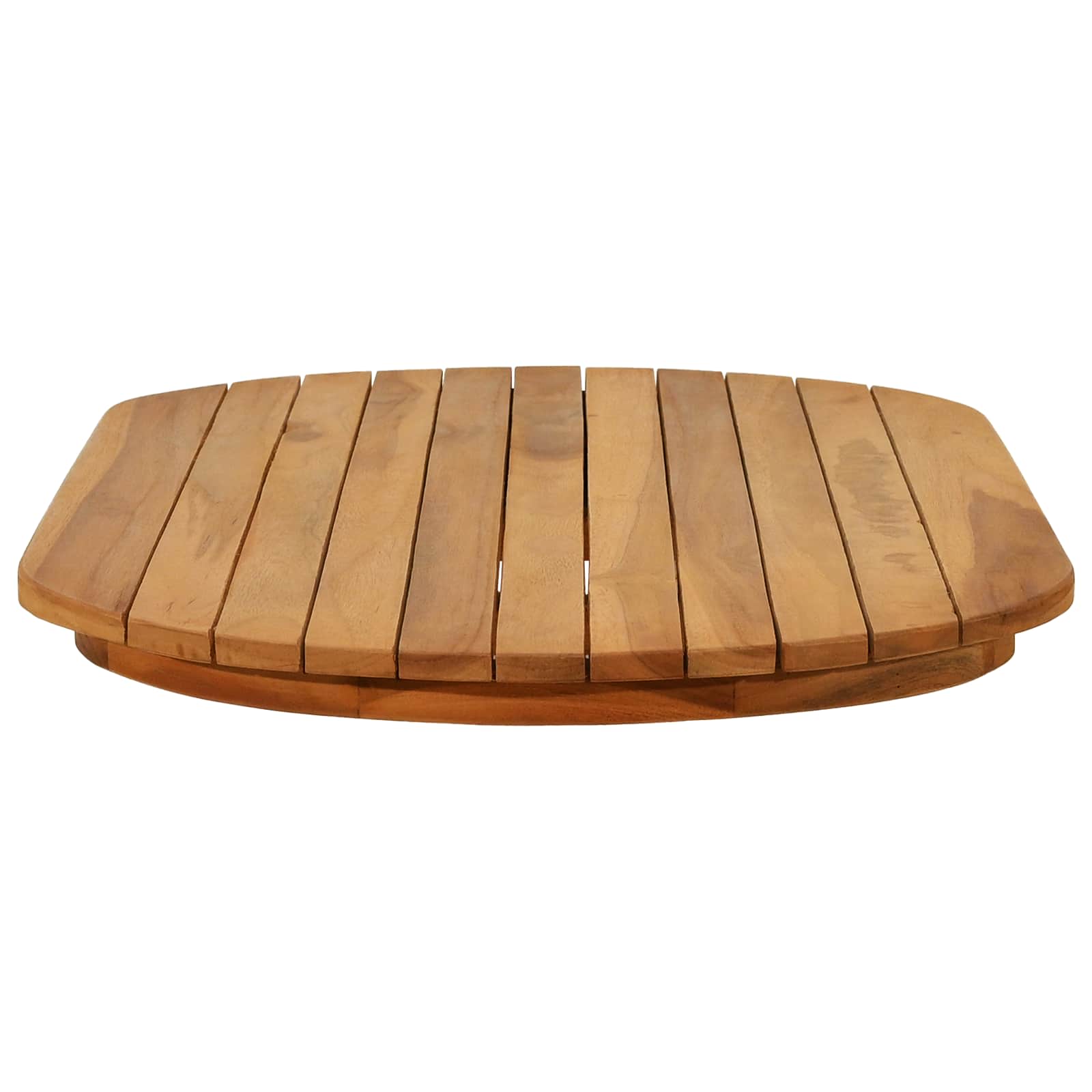 vidaXL Blat stołu 90 x 45 x 3,5 cm Owalny Lite drewno teakowe