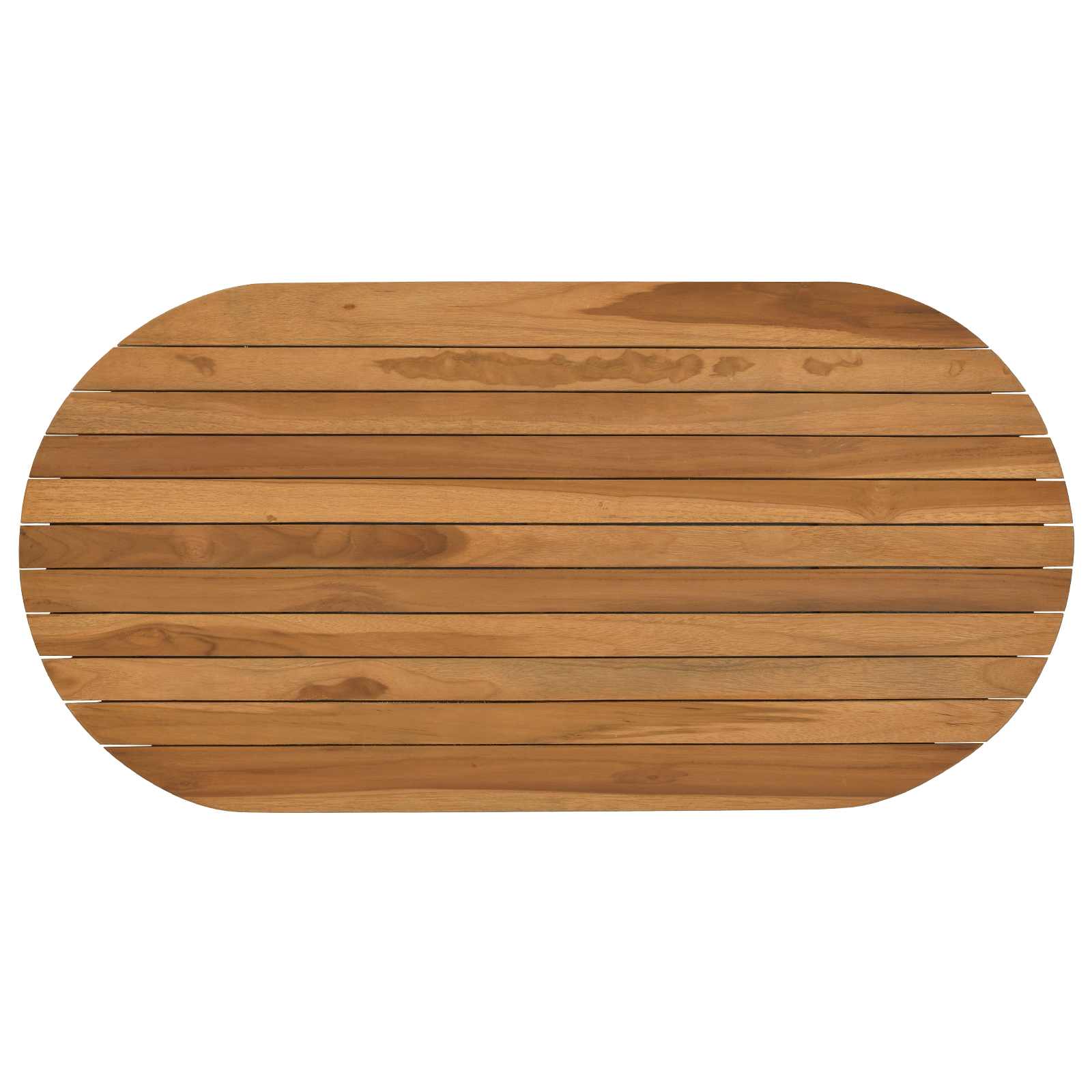 vidaXL Blat stołu 90 x 45 x 3,5 cm Owalny Lite drewno teakowe