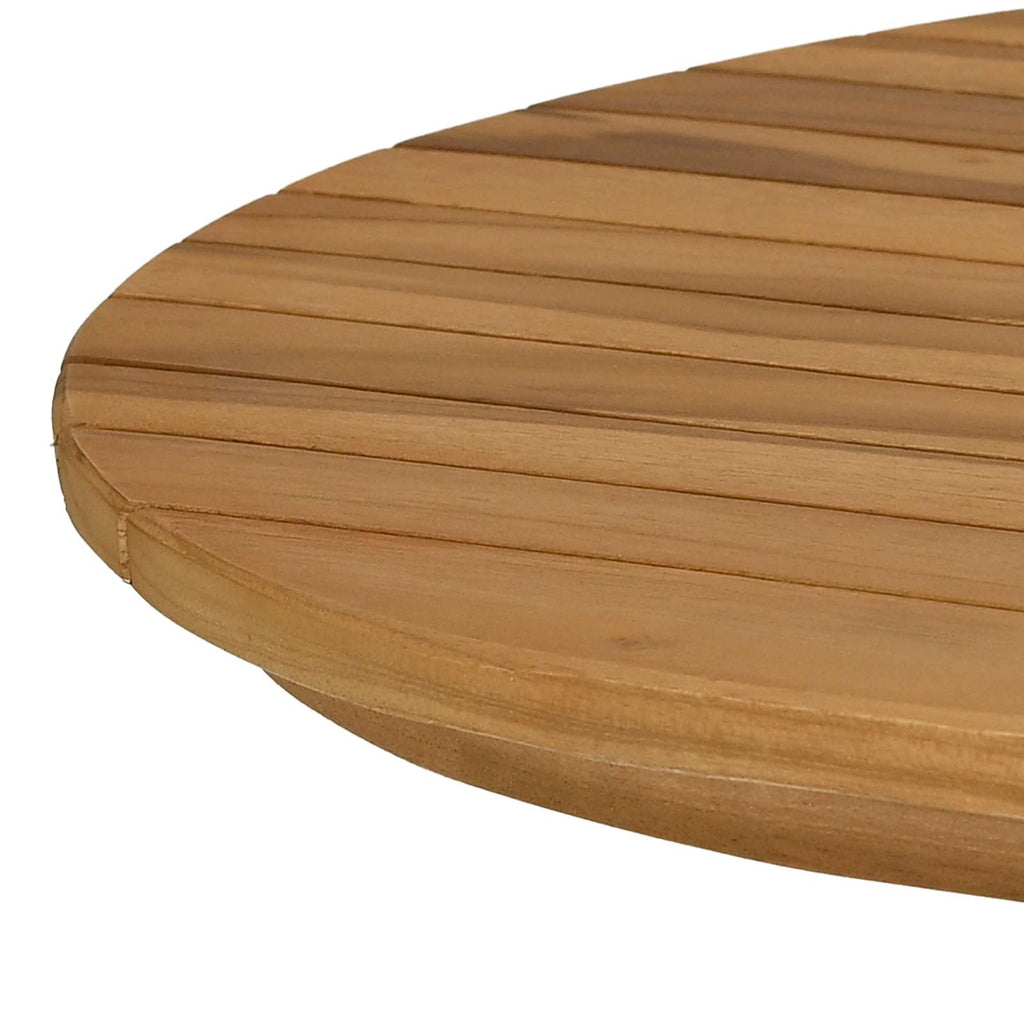 vidaXL Blat stołu 100 x 50 x 3,5 cm Owalny Lite drewno teakowe