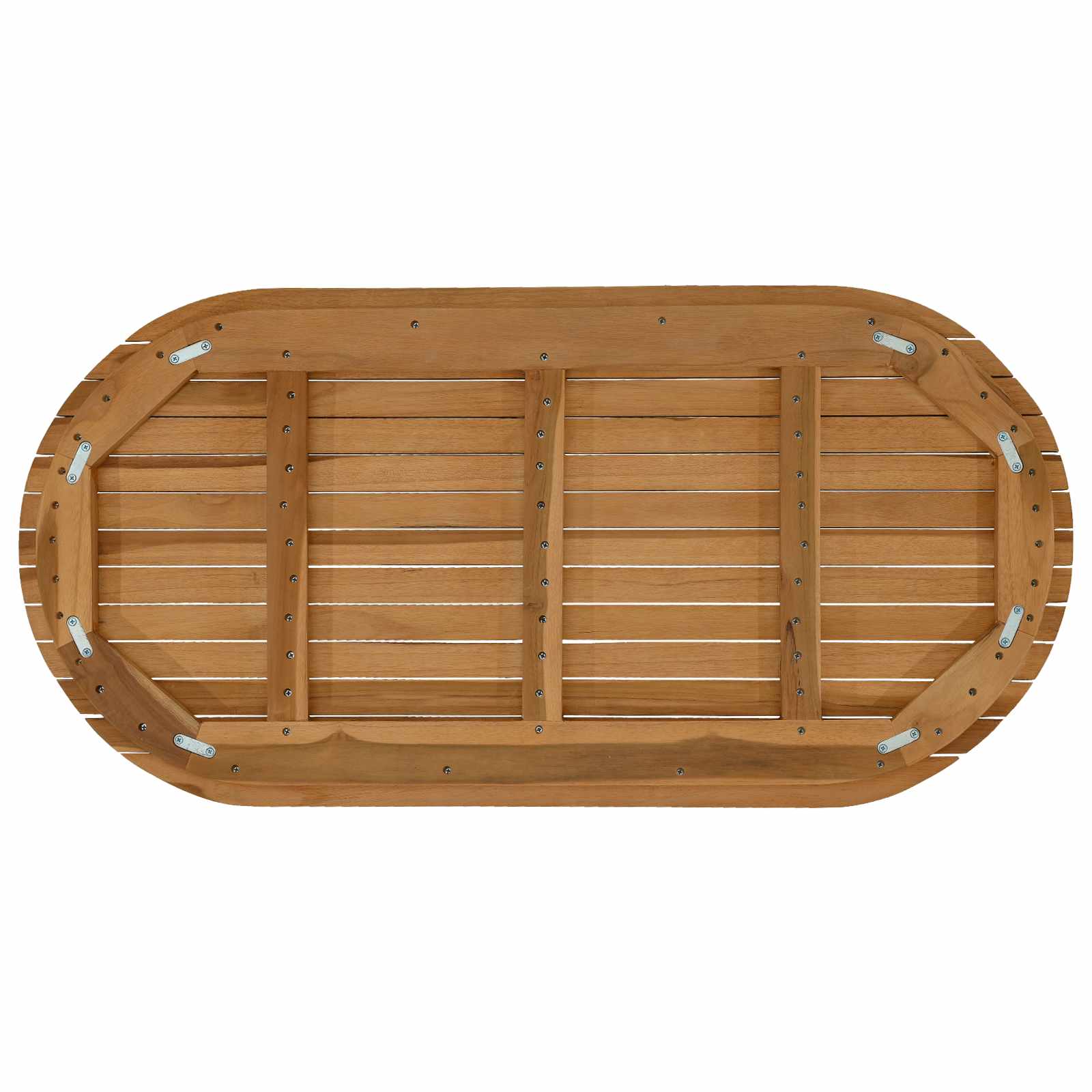 vidaXL Blat stołu 100 x 50 x 3,5 cm Owalny Lite drewno teakowe