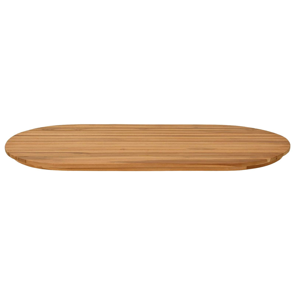 vidaXL Blat stołu 100 x 50 x 3,5 cm Owalny Lite drewno teakowe