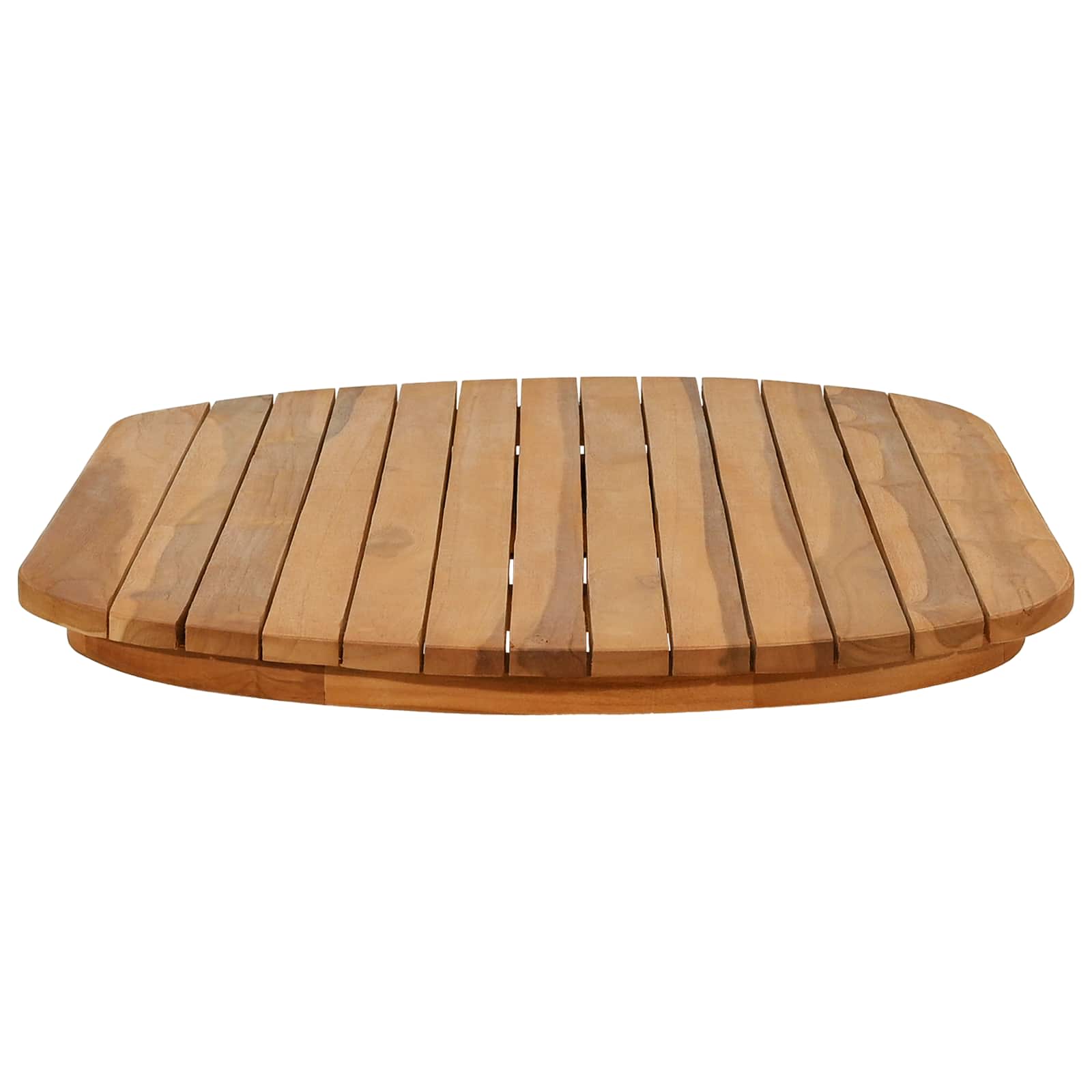 vidaXL Blat stołu 100 x 50 x 3,5 cm Owalny Lite drewno teakowe