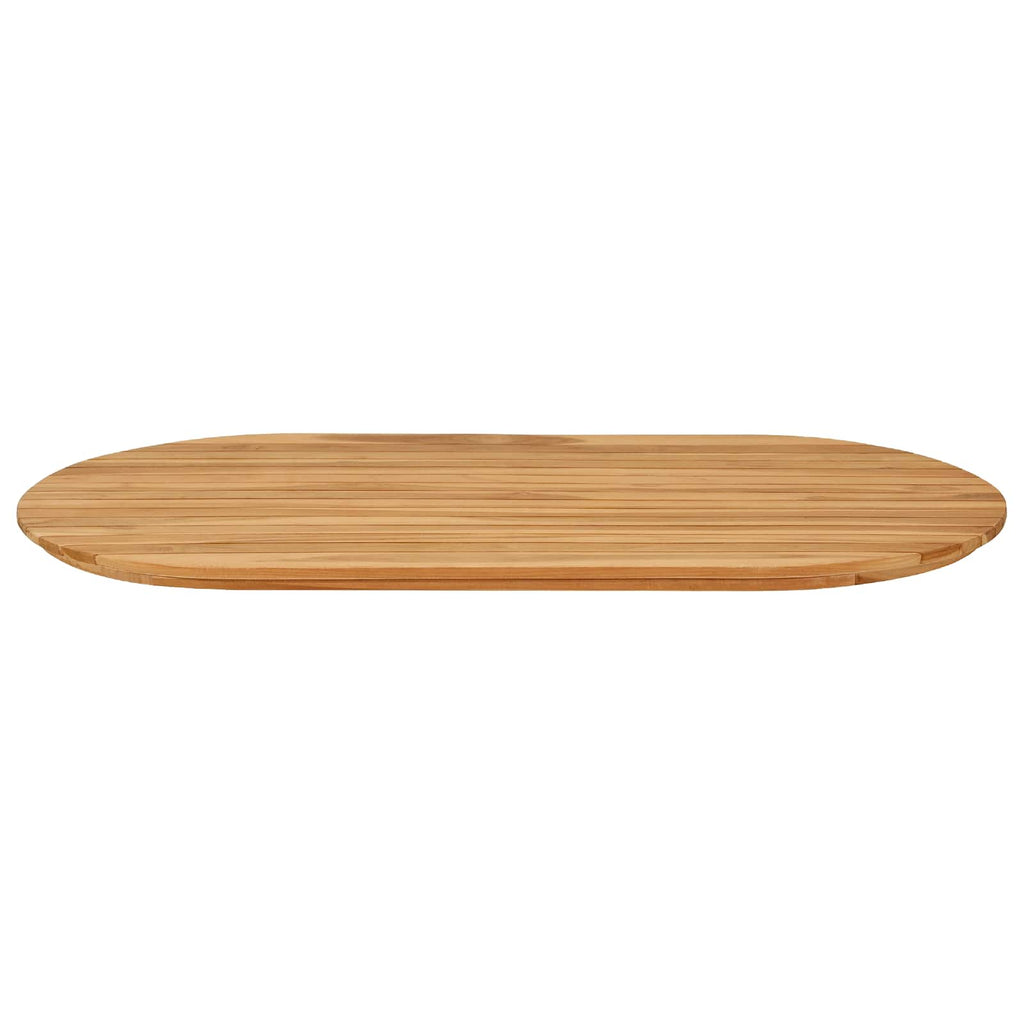 vidaXL Blat stołu 110 x 55 x 3,5 cm Owalny Lite drewno teakowe