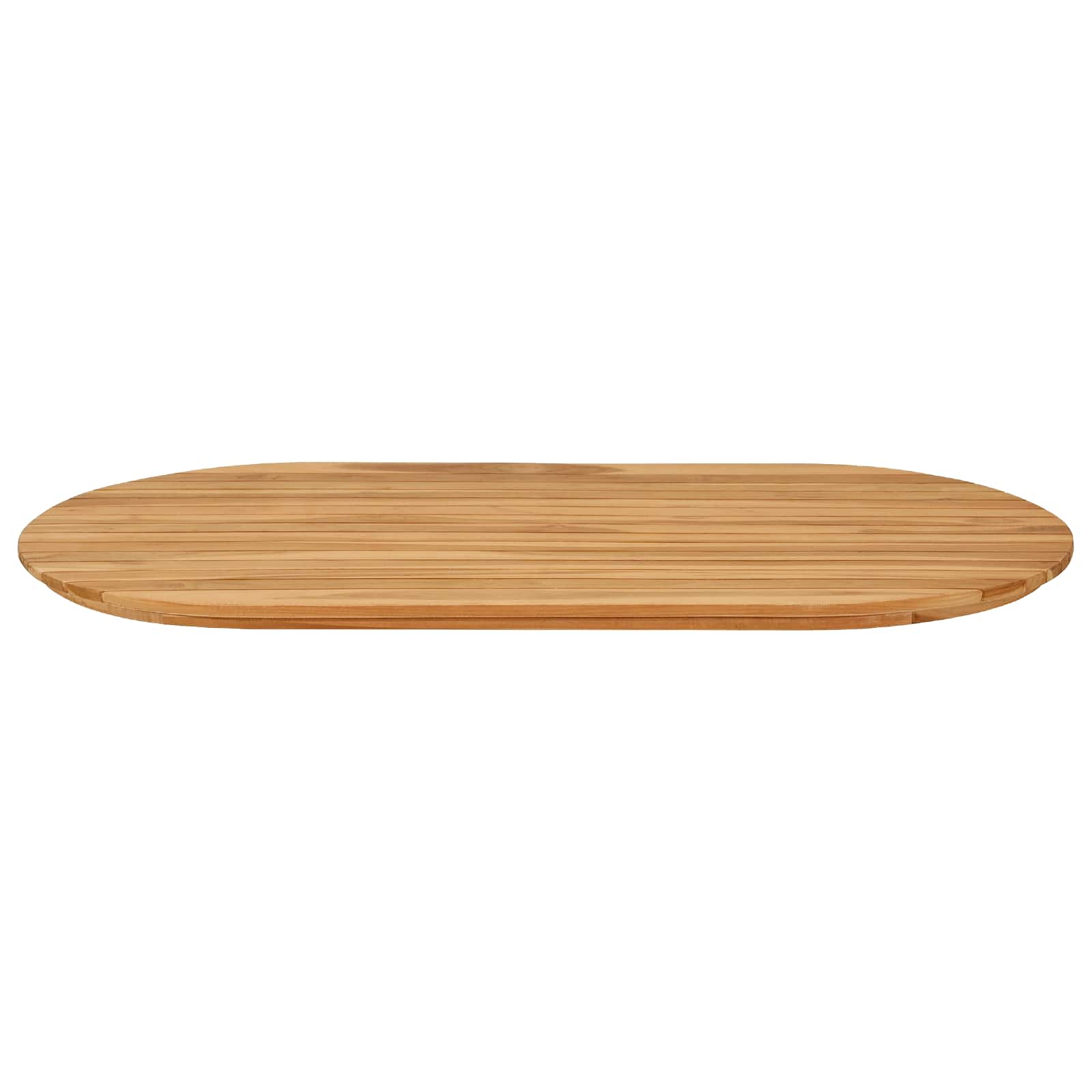 vidaXL Blat stołu 110 x 55 x 3,5 cm Owalny Lite drewno teakowe
