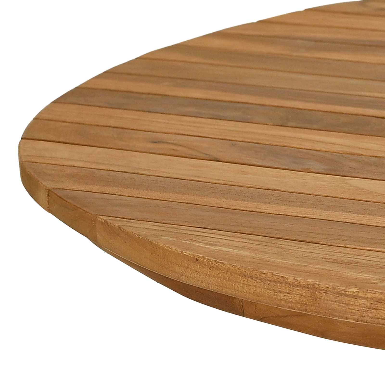vidaXL Blat stołu 120 x 70 x 3,5 cm Owalny Lite drewno teakowe