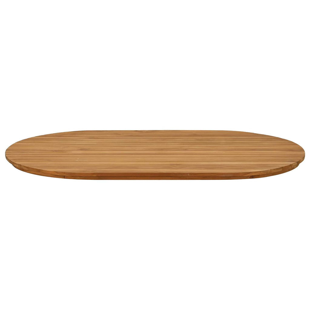 vidaXL Blat stołu 120 x 70 x 3,5 cm Owalny Lite drewno teakowe