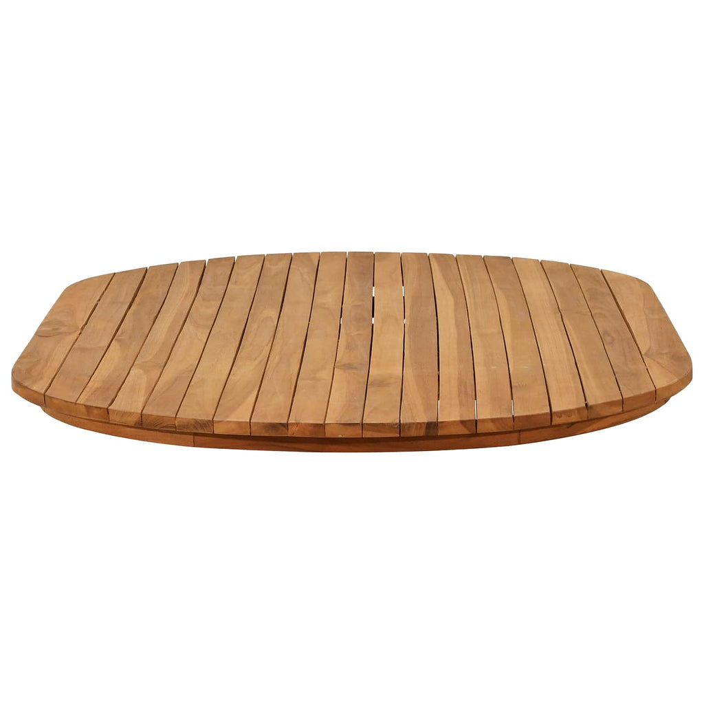 vidaXL Blat stołu 120 x 70 x 3,5 cm Owalny Lite drewno teakowe