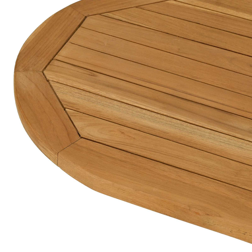 vidaXL Blat stołu 80 x 40 x 2,5 cm Owalny Lite drewno teakowe