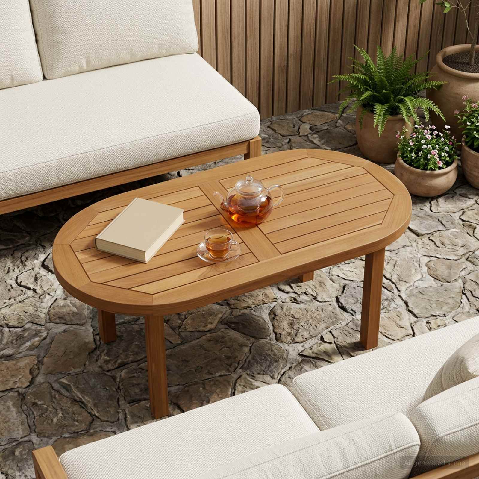 vidaXL Blat stołu 80 x 40 x 2,5 cm Owalny Lite drewno teakowe