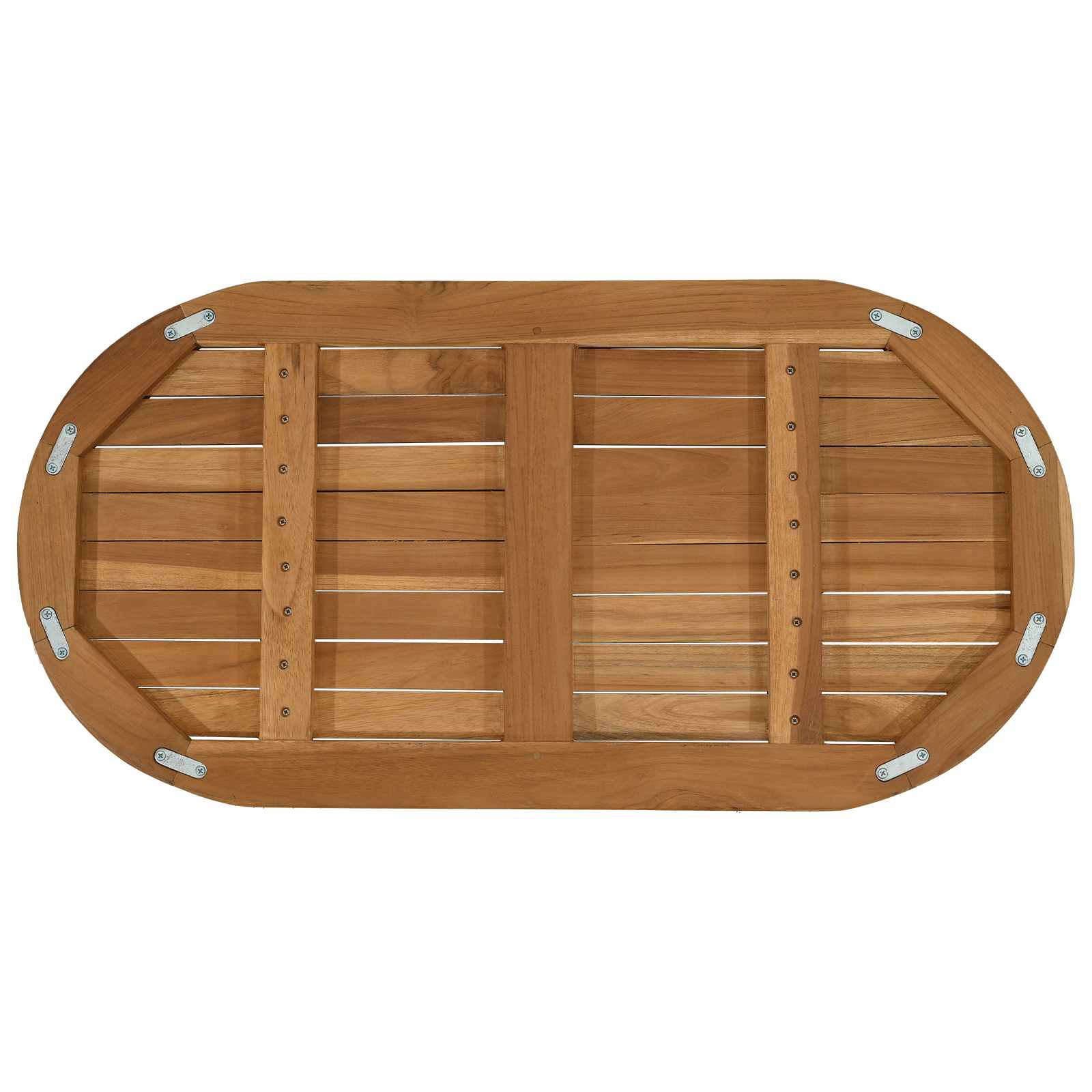 vidaXL Blat stołu 80 x 40 x 2,5 cm Owalny Lite drewno teakowe