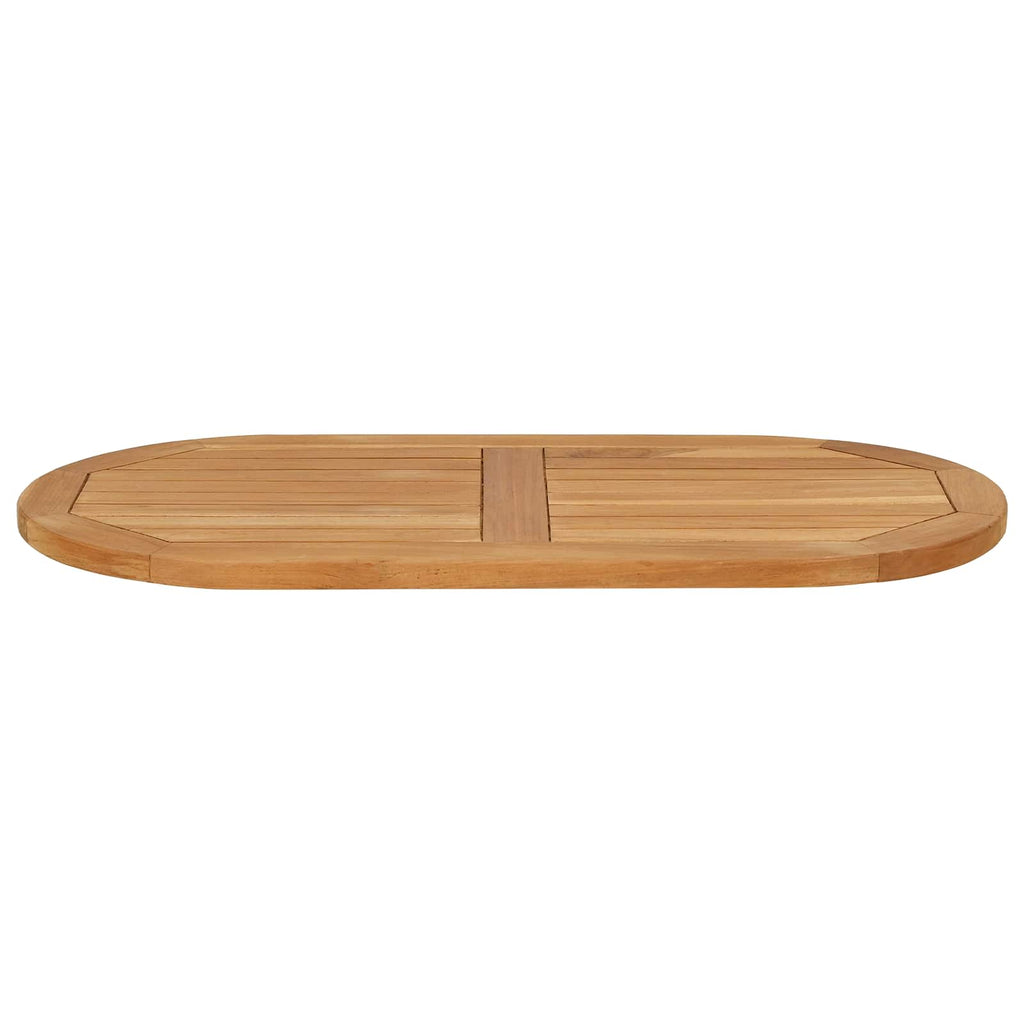 vidaXL Blat stołu 80 x 40 x 2,5 cm Owalny Lite drewno teakowe