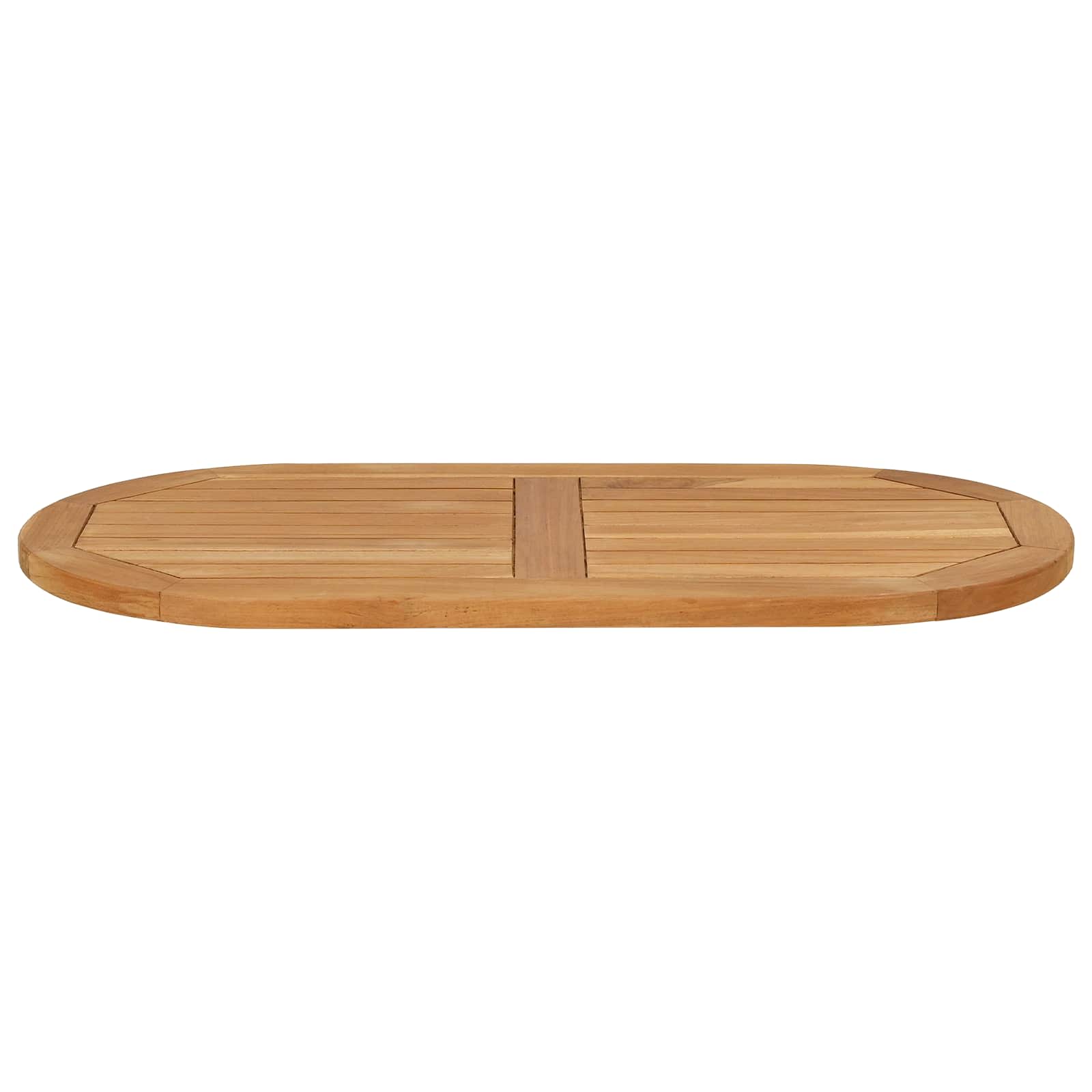 vidaXL Blat stołu 80 x 40 x 2,5 cm Owalny Lite drewno teakowe