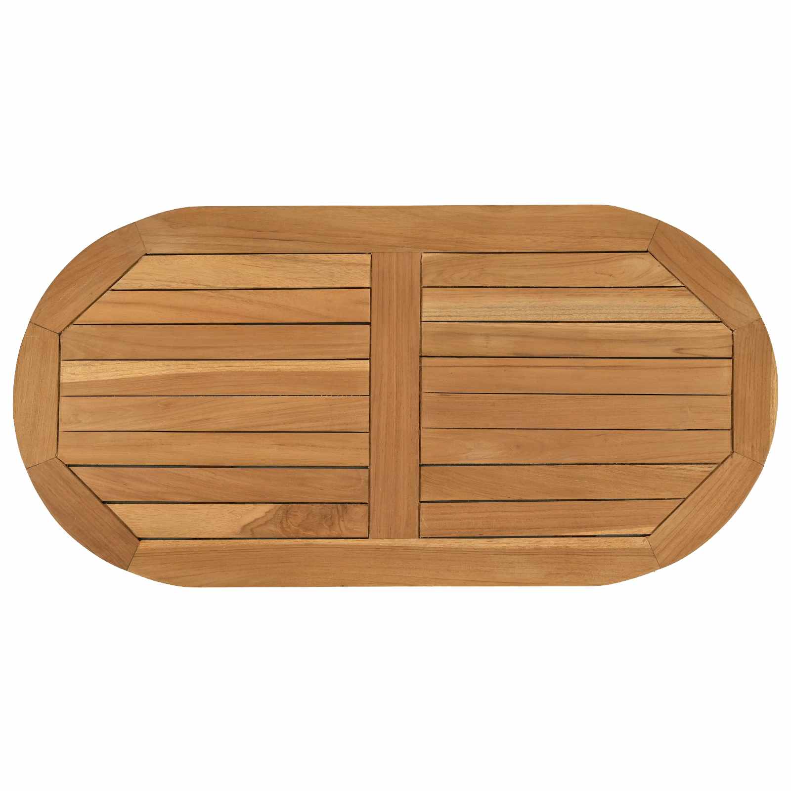vidaXL Blat stołu 80 x 40 x 2,5 cm Owalny Lite drewno teakowe
