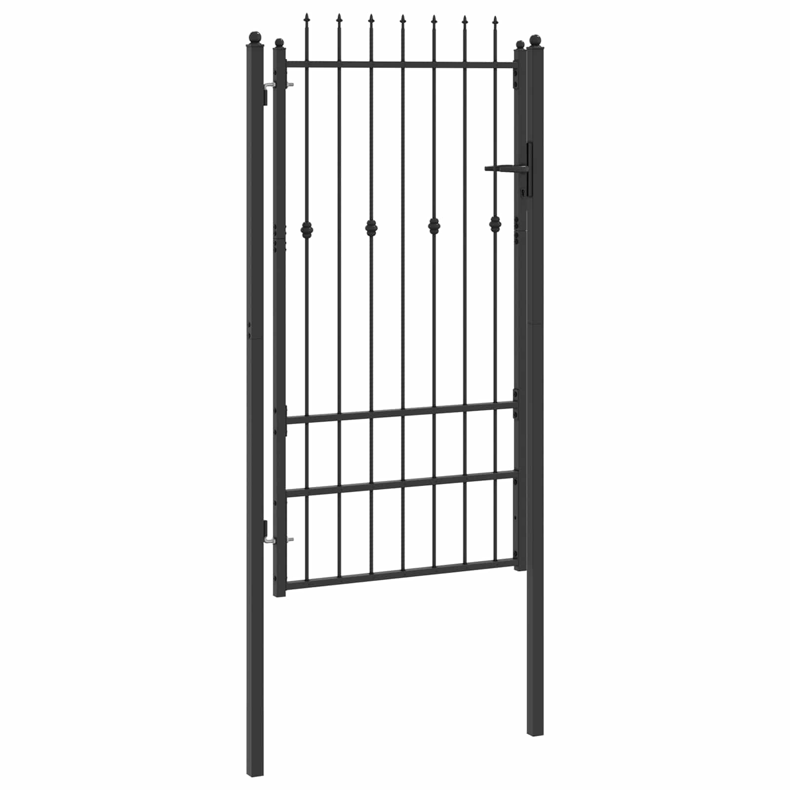 vidaXL Brama ogrodzeniowa HORST 100 x 175 cm Metal Czarny Zamykane