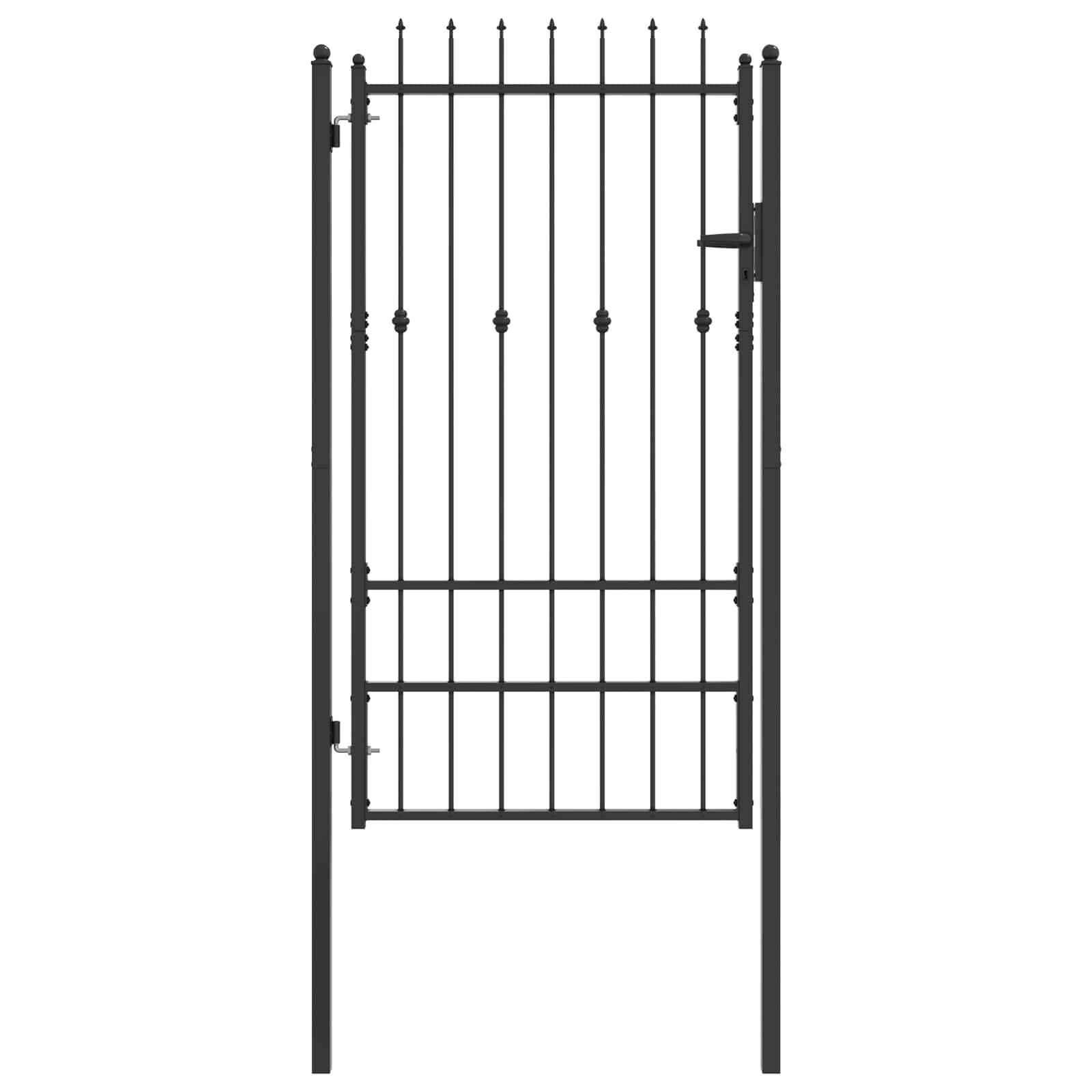 vidaXL Brama ogrodzeniowa HORST 100 x 175 cm Metal Czarny Zamykane