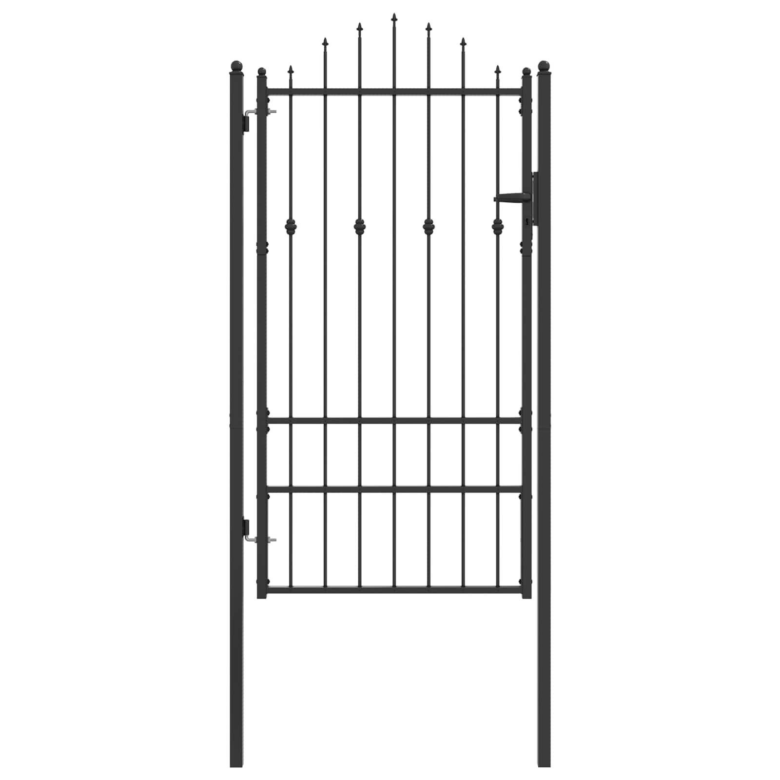 vidaXL Brama ogrodzeniowa HORST 100 x 175 cm Metal Czarny Zamykane