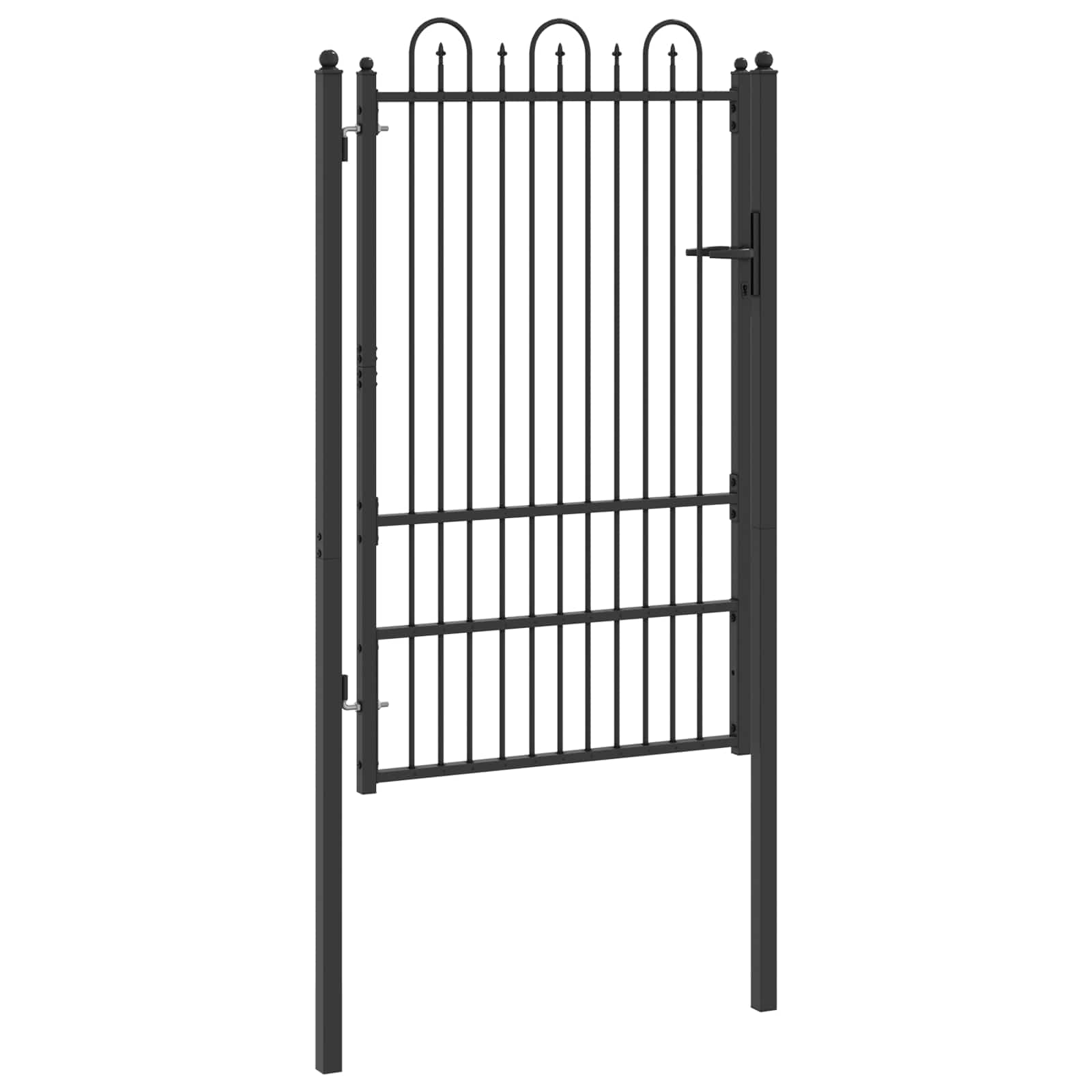 vidaXL Brama ogrodzeniowa HORST 100 x 150 cm Stal Czarny Zamykane