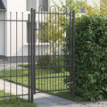 vidaXL Brama ogrodzeniowa HORST 100 x 175 cm Stal Czarny Zamykane