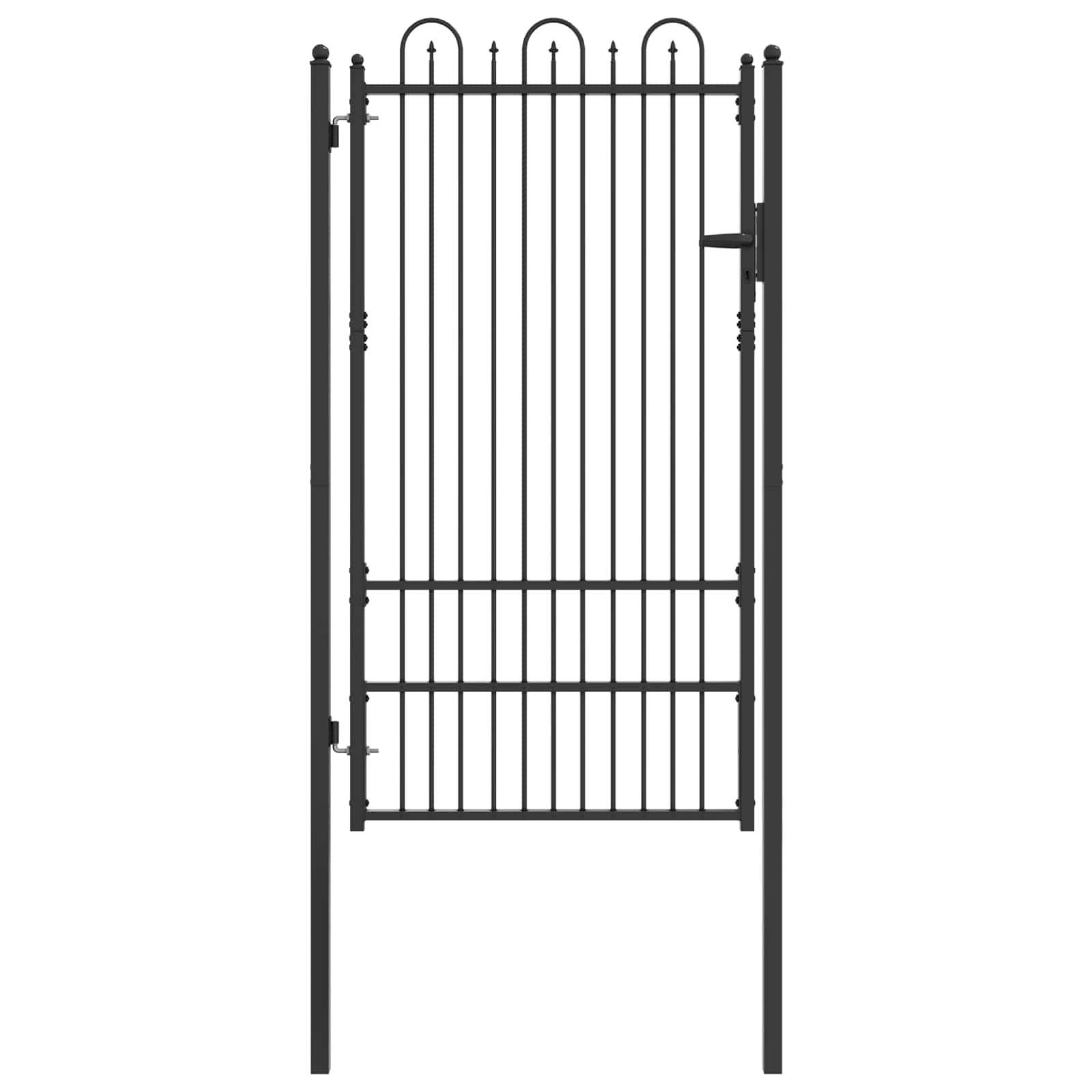 vidaXL Brama ogrodzeniowa HORST 100 x 175 cm Stal Czarny Zamykane