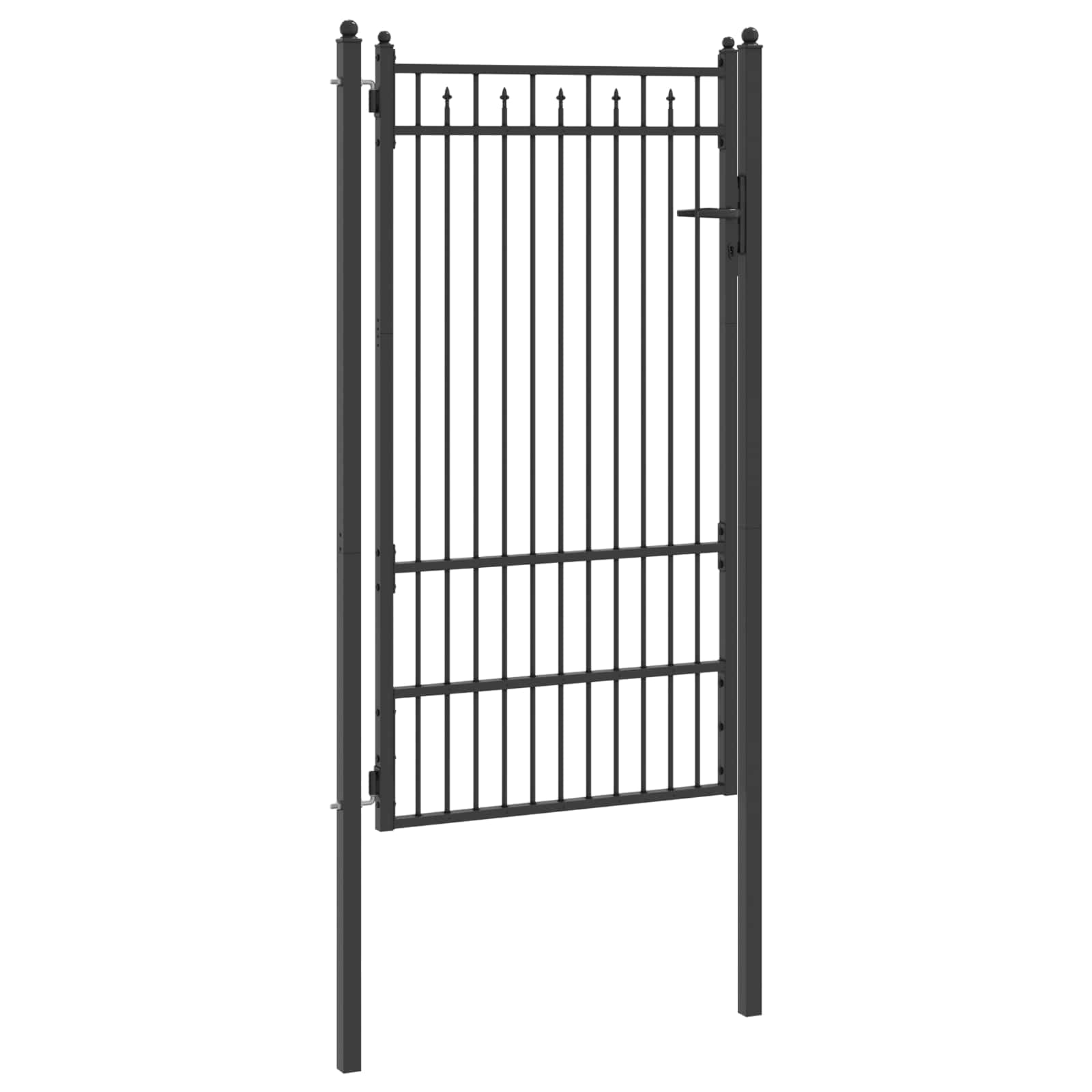 vidaXL Brama ogrodzeniowa HORST 100 x 175 cm Metal Czarny Zamykane