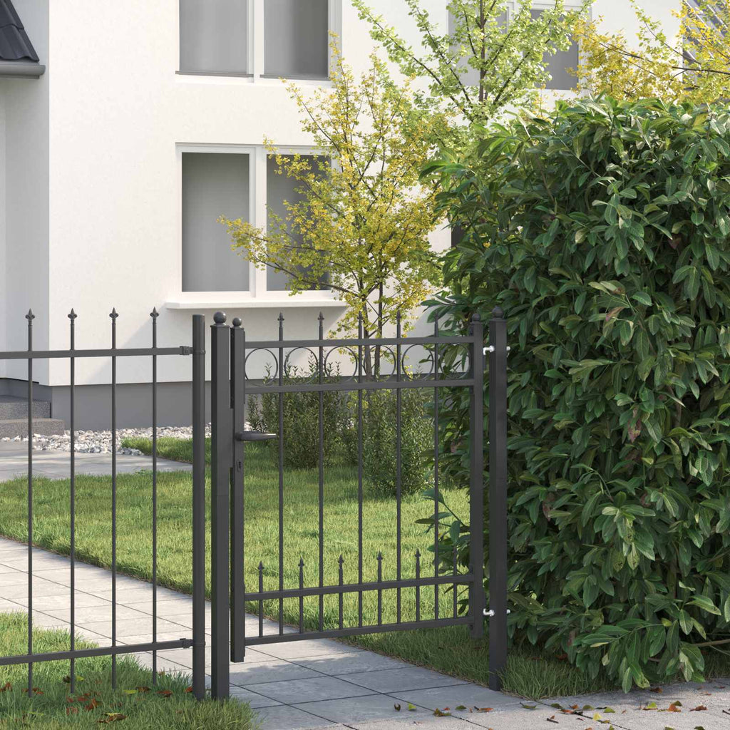 vidaXL Brama ogrodzeniowa HORST Stal Czarny Zamykane