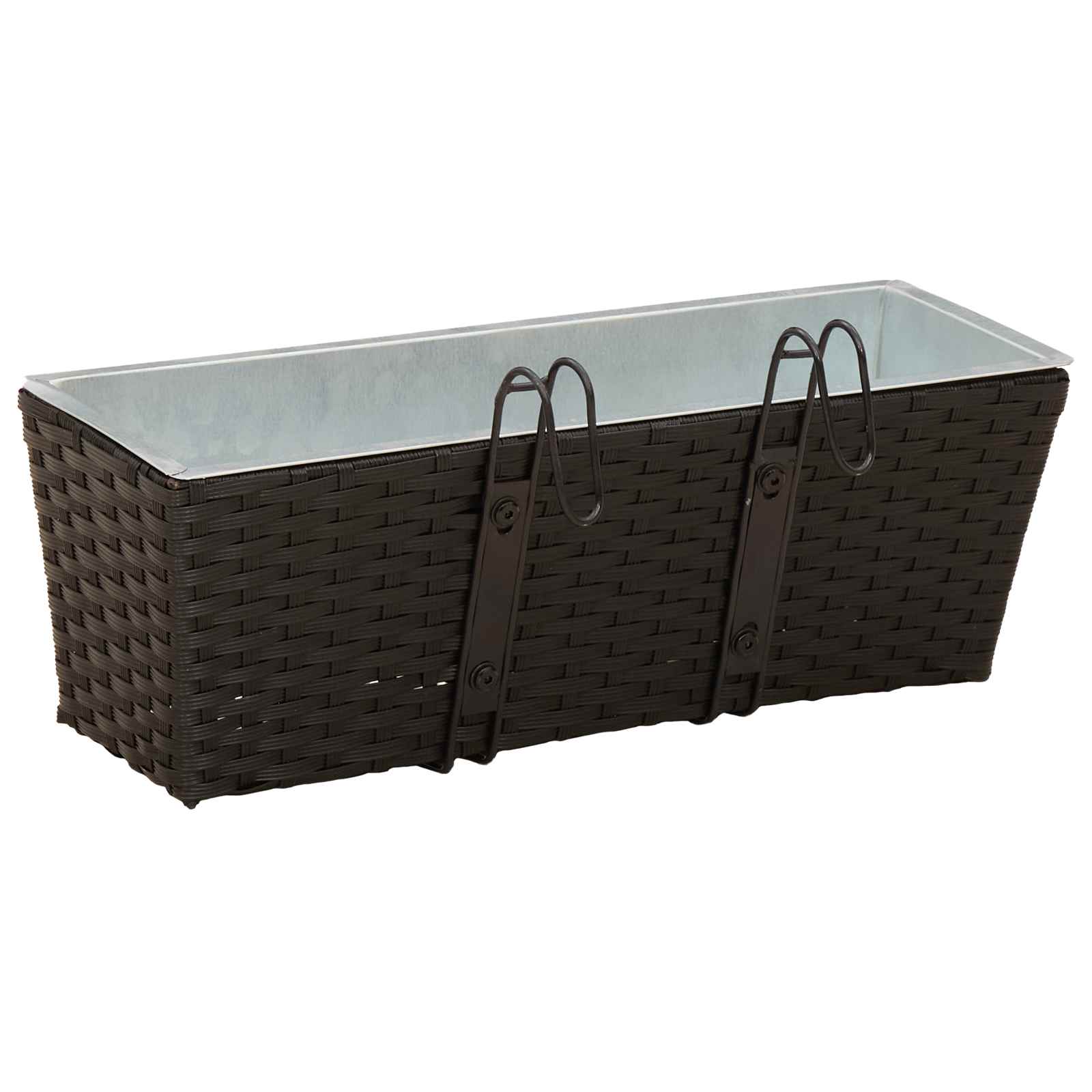 vidaXL Balustrada 2 pcs Czarny 50 x 17 x 17 cm Metal