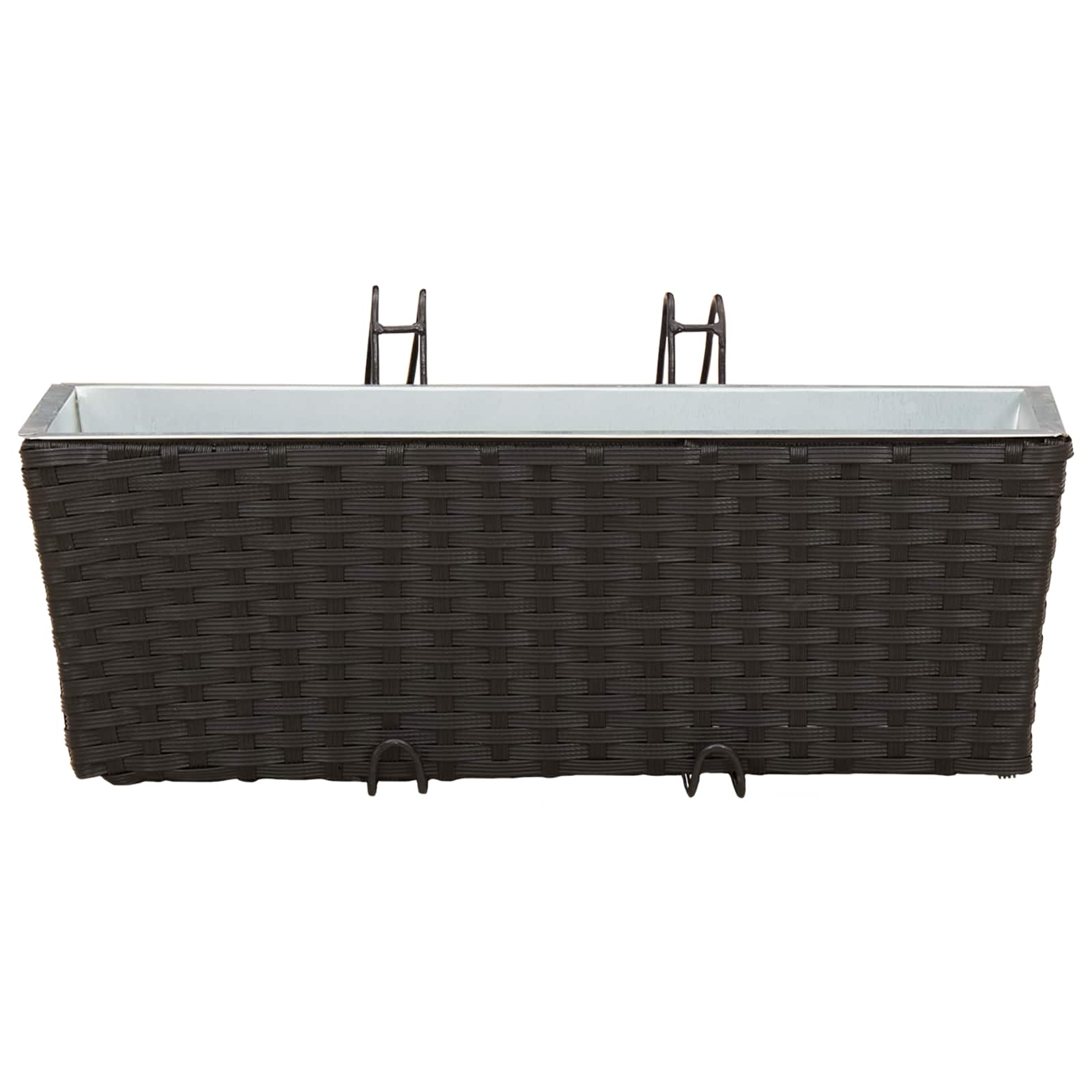vidaXL Balustrada 2 pcs Czarny 50 x 17 x 17 cm Metal