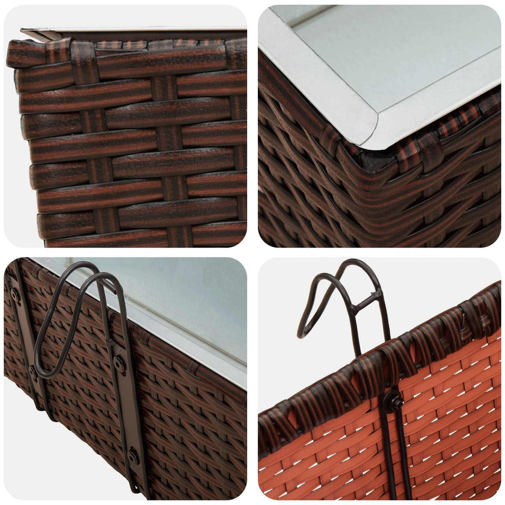 vidaXL Balustrada 2 pcs 50 x 17 x 17 cm Metal