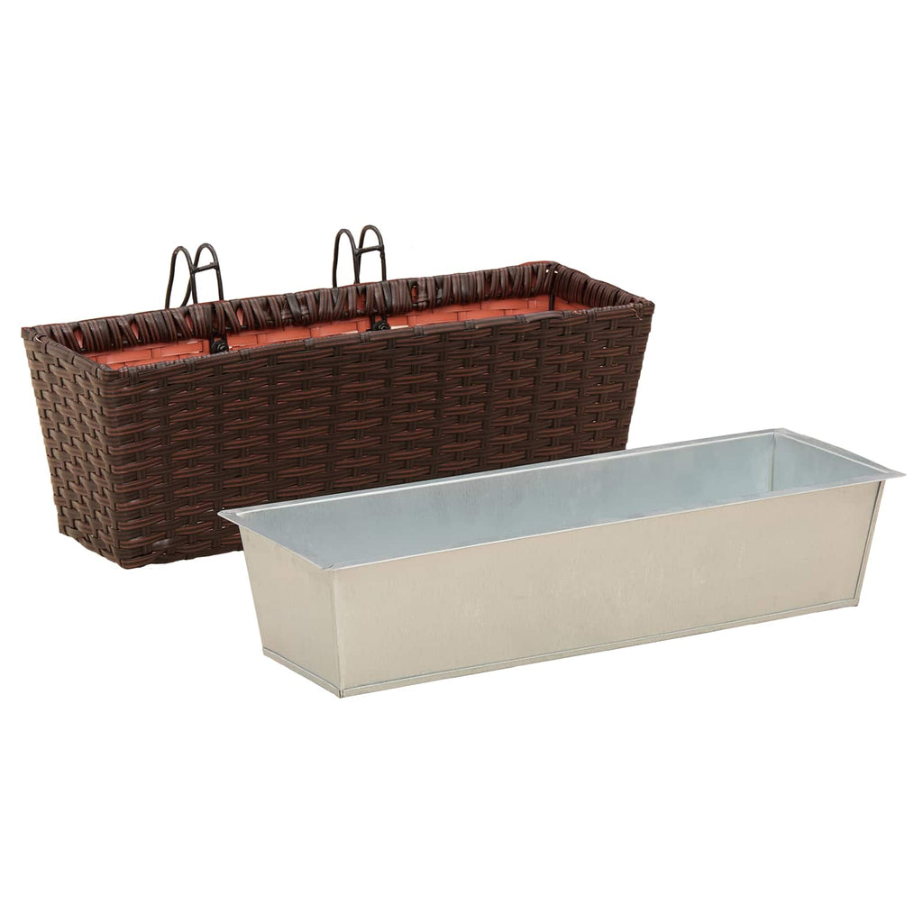 vidaXL Balustrada 2 pcs 50 x 17 x 17 cm Metal