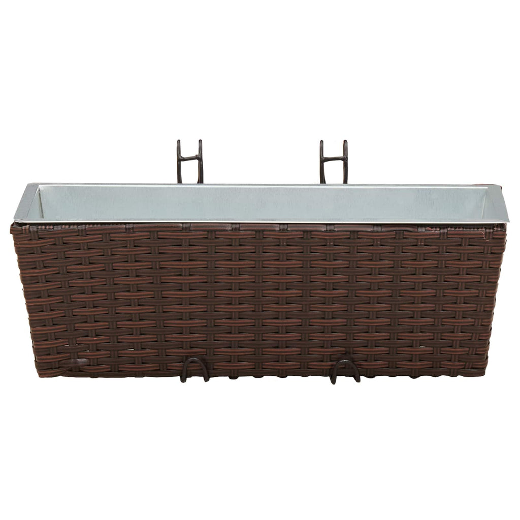 vidaXL Balustrada 2 pcs 50 x 17 x 17 cm Metal