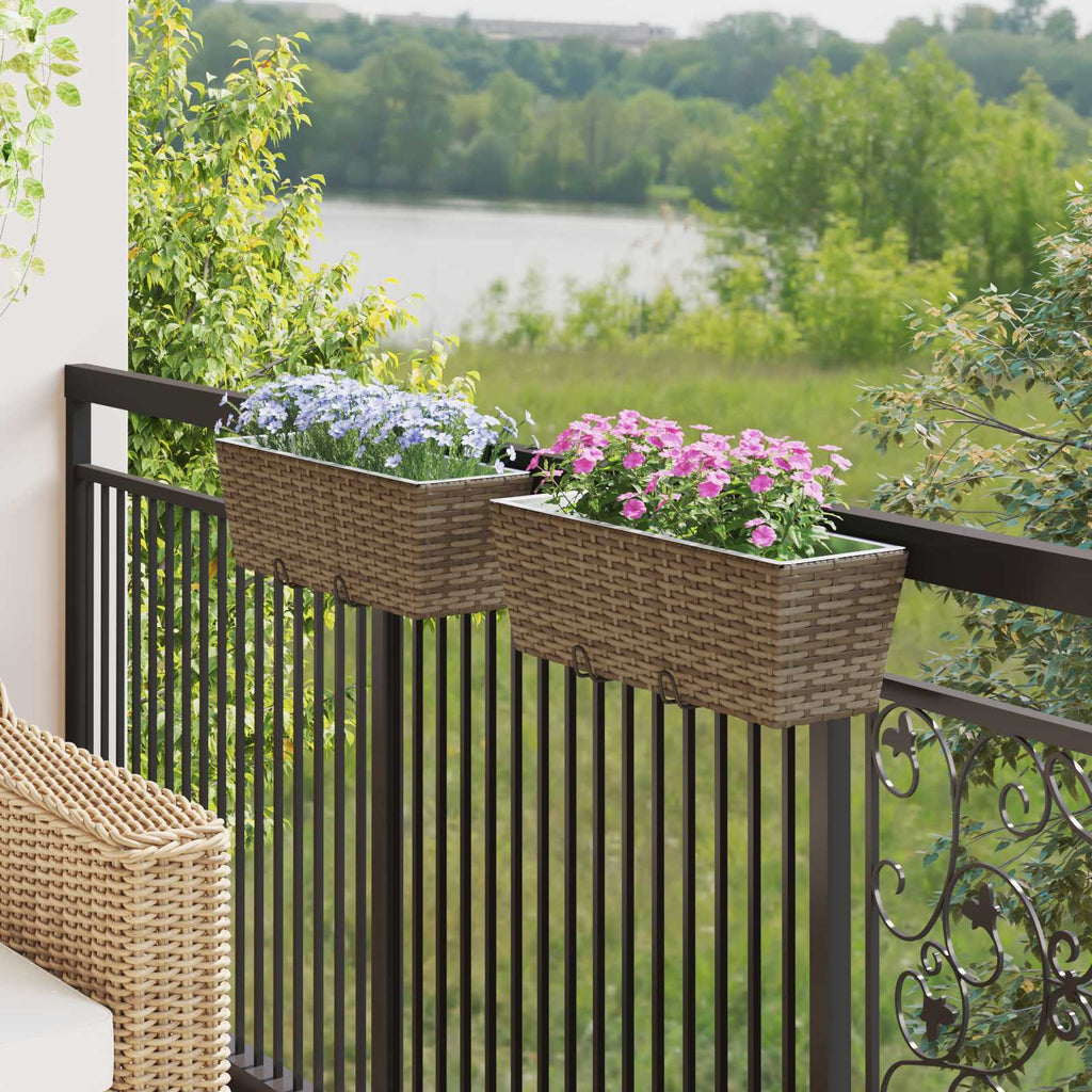 vidaXL Balustrada 2 pcs 50 x 17 x 17 cm Metal