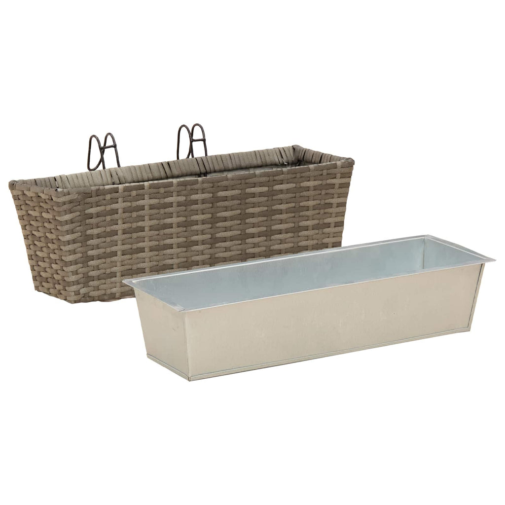 vidaXL Balustrada 2 pcs 50 x 17 x 17 cm Metal