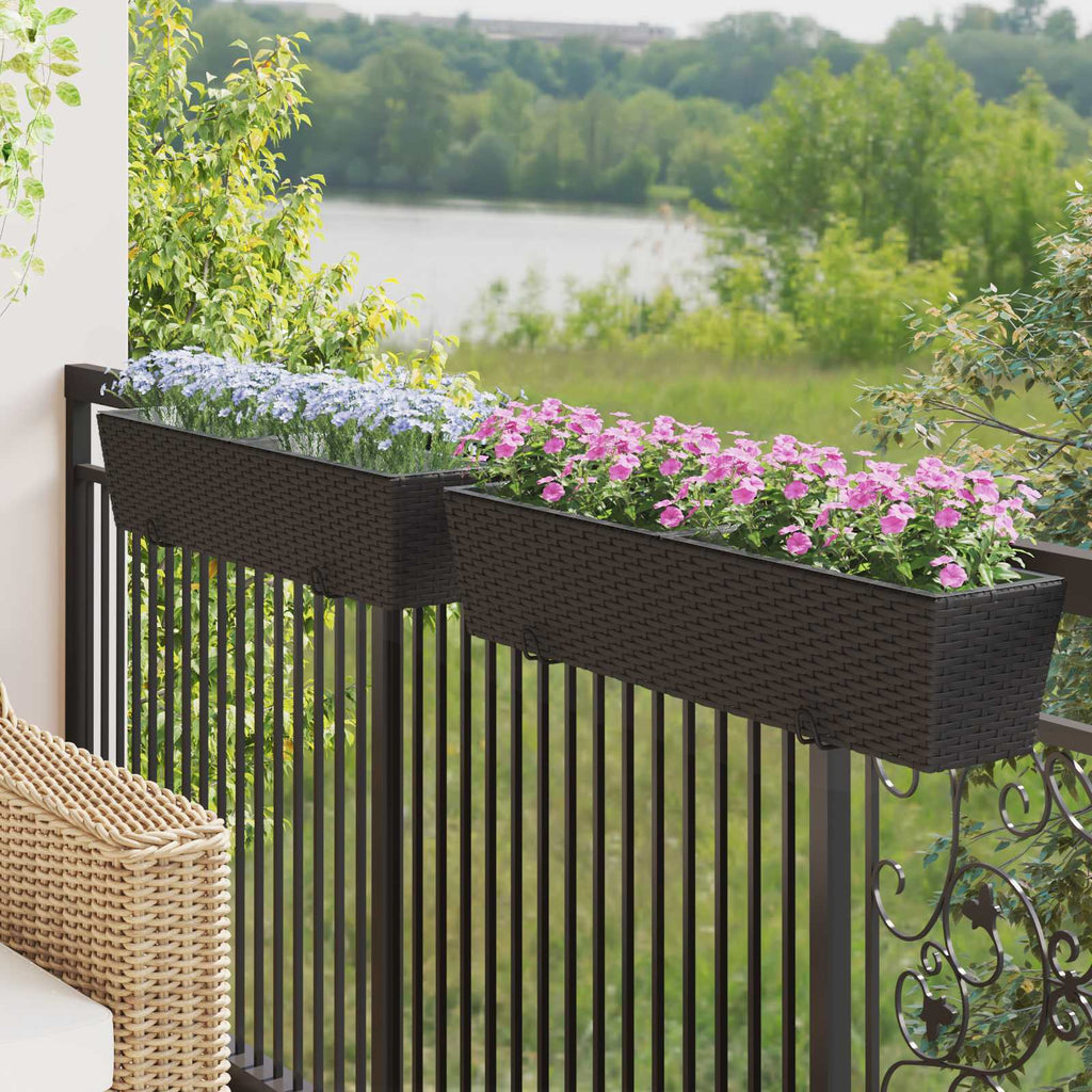vidaXL Balustrada 2 pcs 80 x 17 x 17 cm Metal