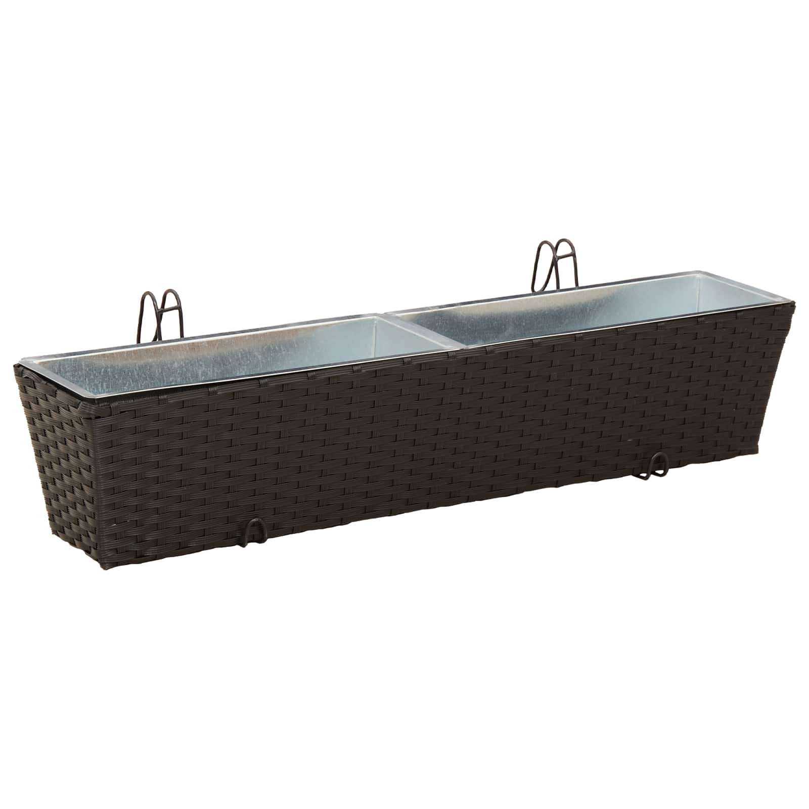vidaXL Balustrada 2 pcs 80 x 17 x 17 cm Metal
