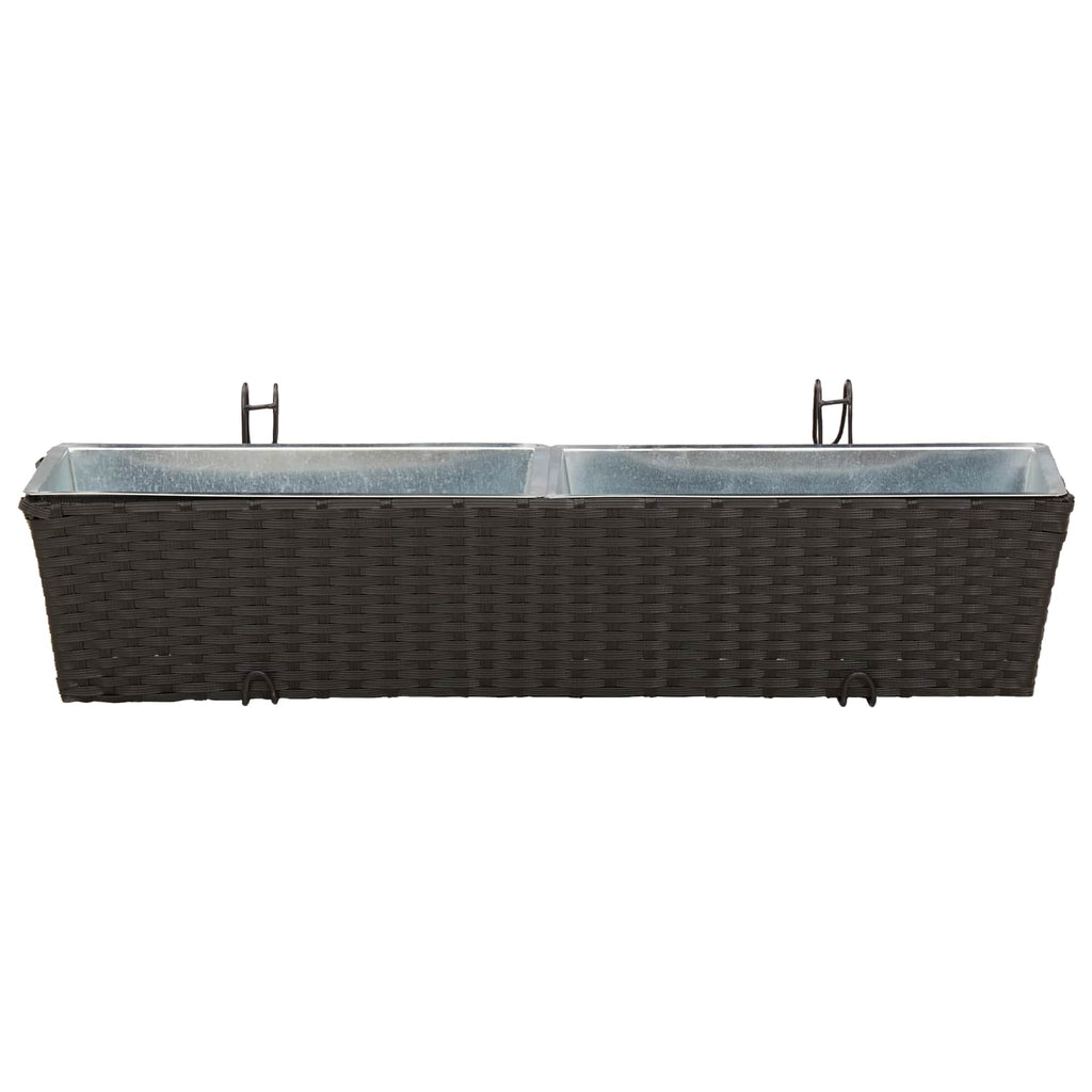 vidaXL Balustrada 2 pcs 80 x 17 x 17 cm Metal