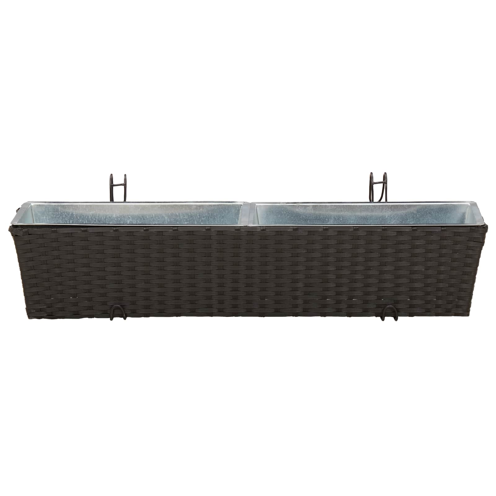 vidaXL Balustrada 2 pcs 80 x 17 x 17 cm Metal