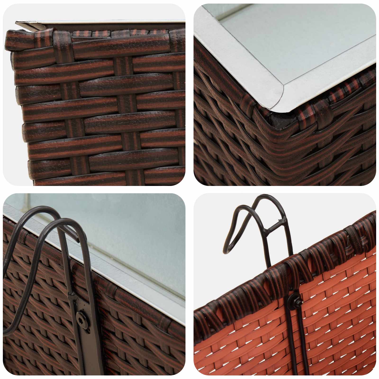 vidaXL Balustrada 2 pcs 80 x 17 x 17 cm Metal