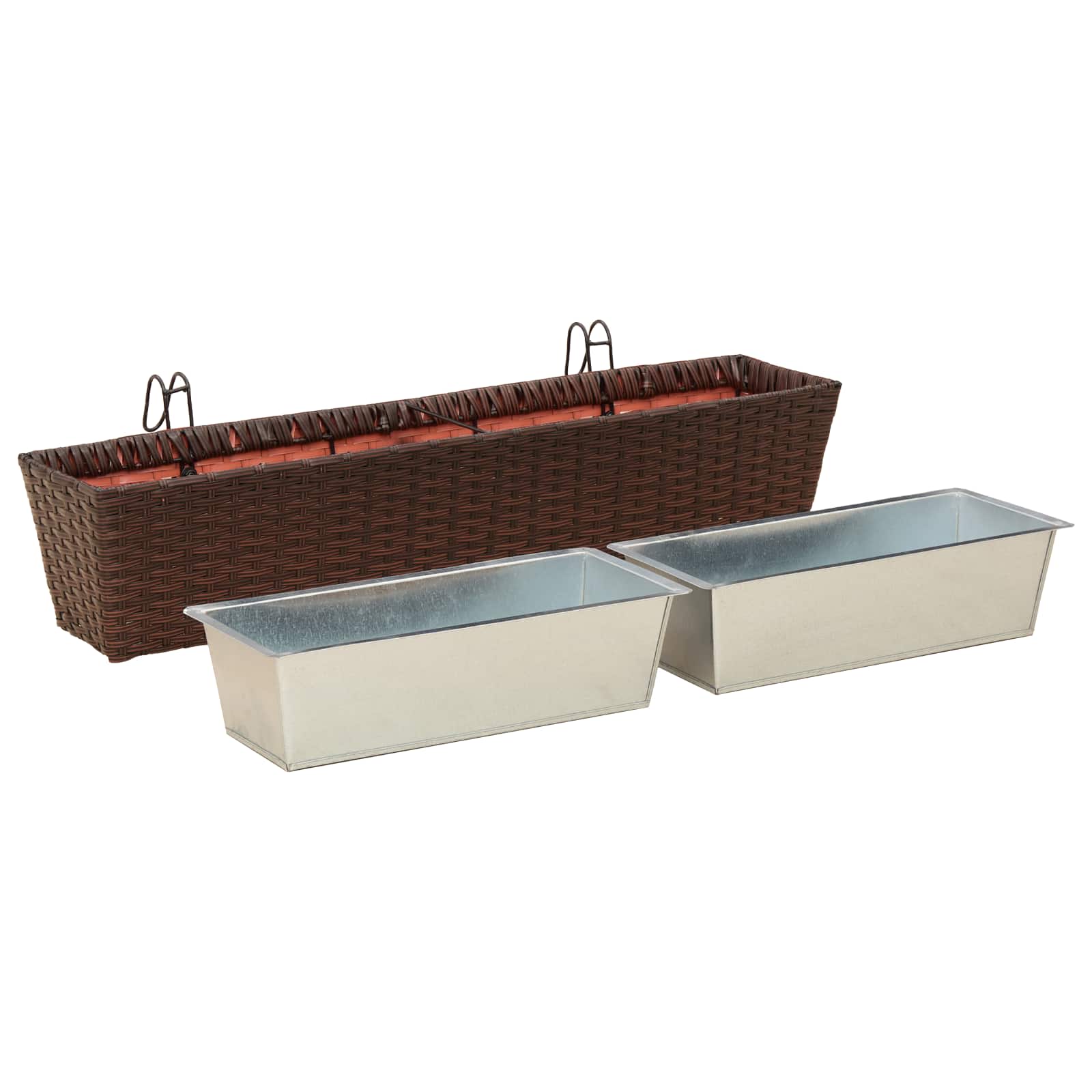 vidaXL Balustrada 2 pcs 80 x 17 x 17 cm Metal