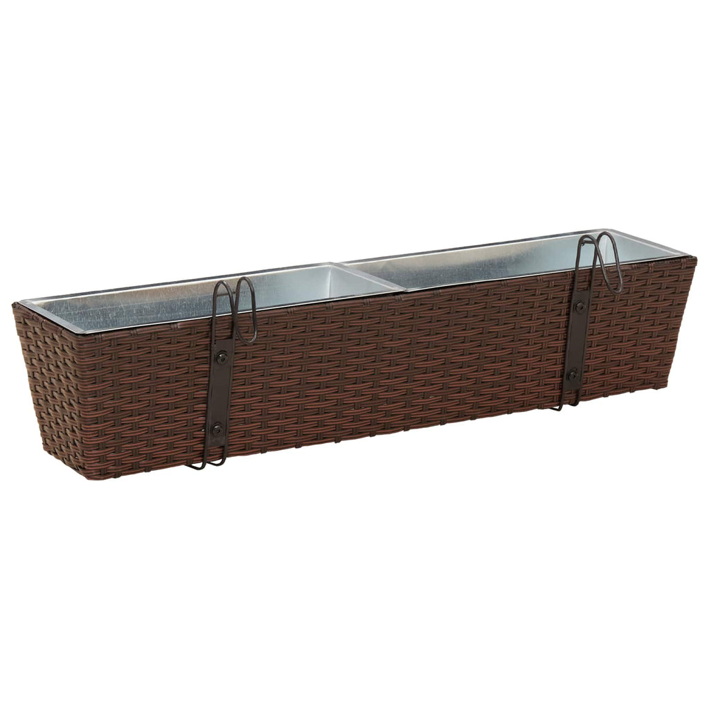 vidaXL Balustrada 2 pcs 80 x 17 x 17 cm Metal