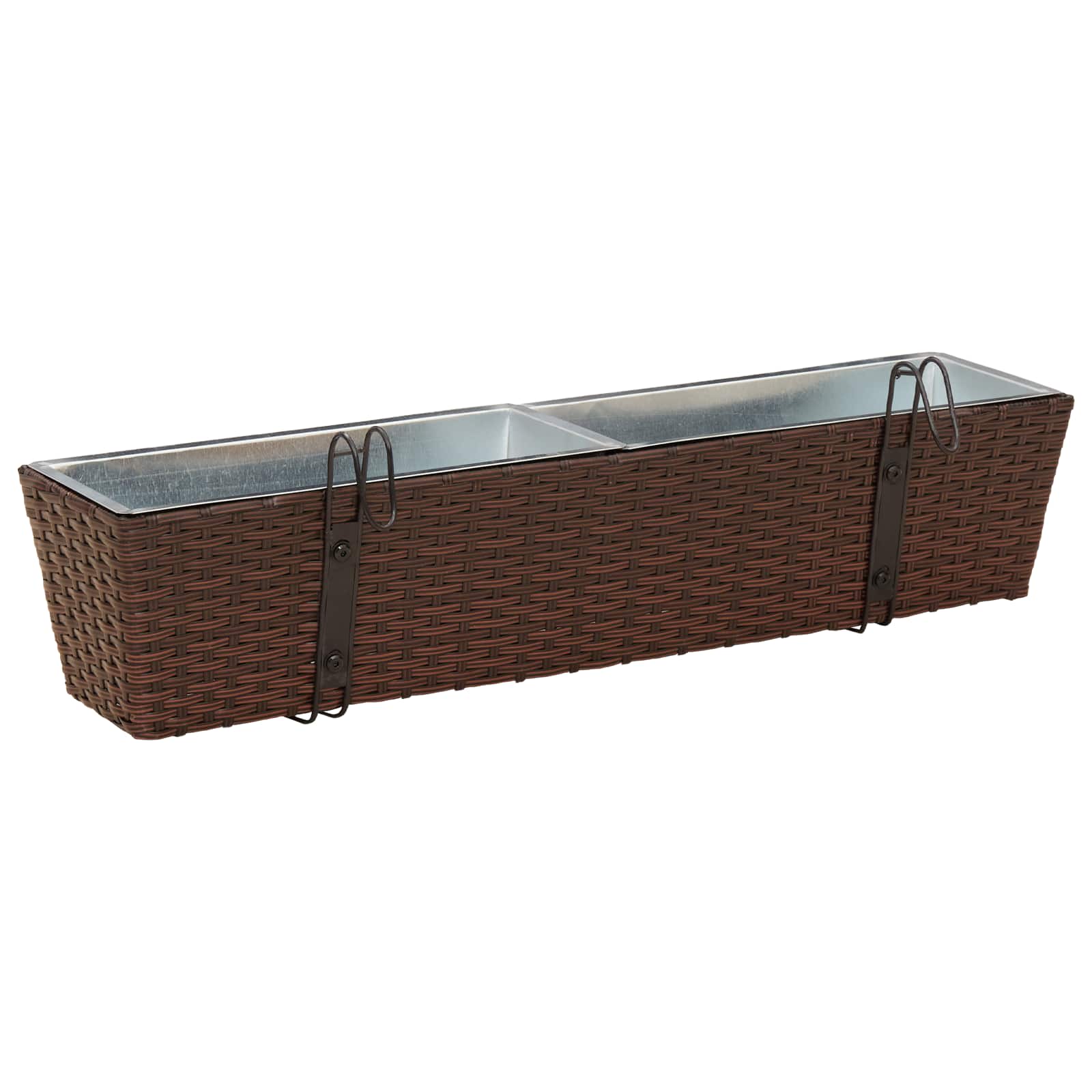 vidaXL Balustrada 2 pcs 80 x 17 x 17 cm Metal