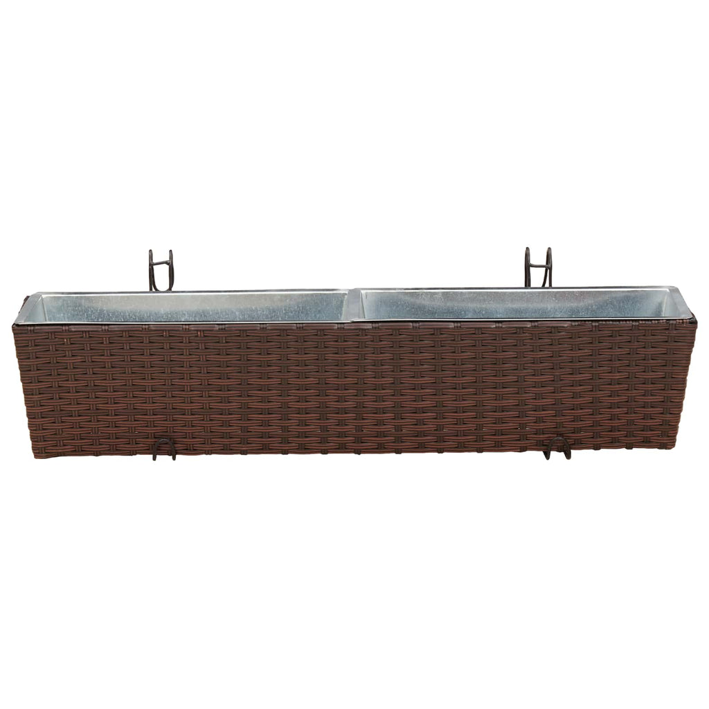 vidaXL Balustrada 2 pcs 80 x 17 x 17 cm Metal