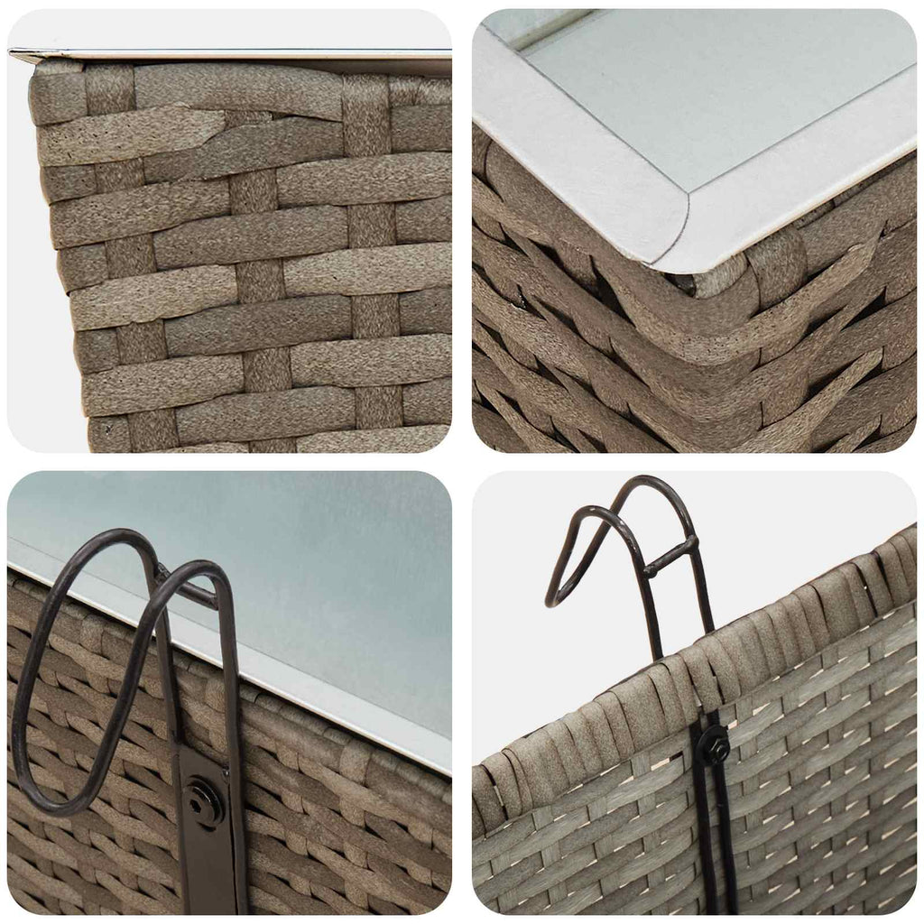 vidaXL Balustrada 2 pcs 80 x 17 x 17 cm Metal
