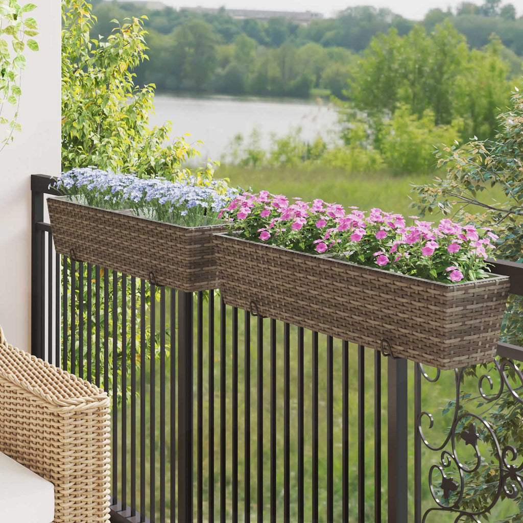 vidaXL Balustrada 2 pcs 80 x 17 x 17 cm Metal