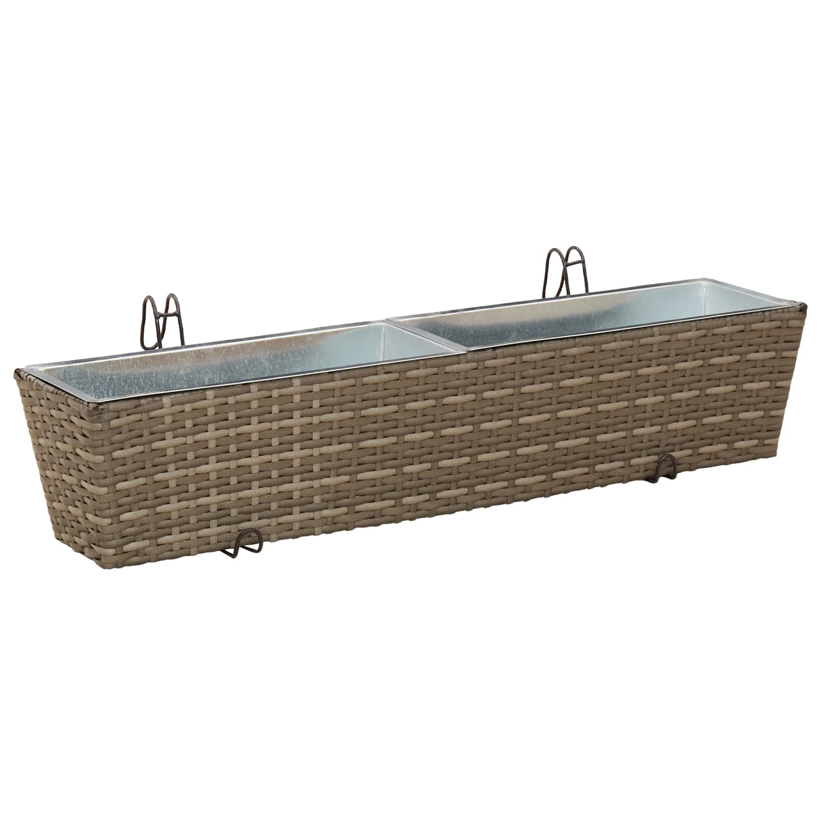 vidaXL Balustrada 2 pcs 80 x 17 x 17 cm Metal